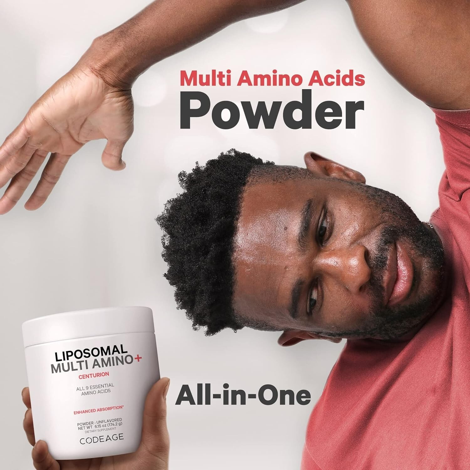 Plant-Based Vegan Amino+ BCAA Powder – Enhanced Bioavailability – 6.15 oz