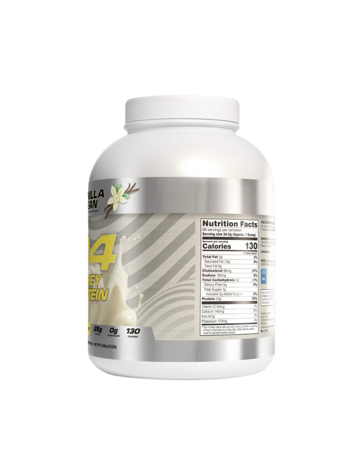 C4 Whey Protein Vanilla Bean Muscle Recovery Supplement 66 Servings