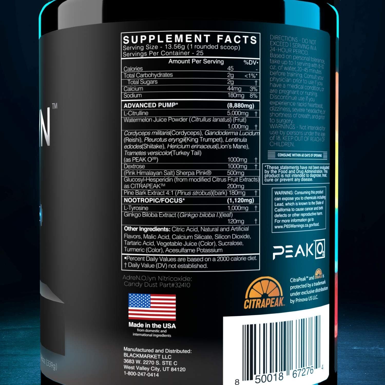 Black Market Labs Adrenolyn Nitric Oxide