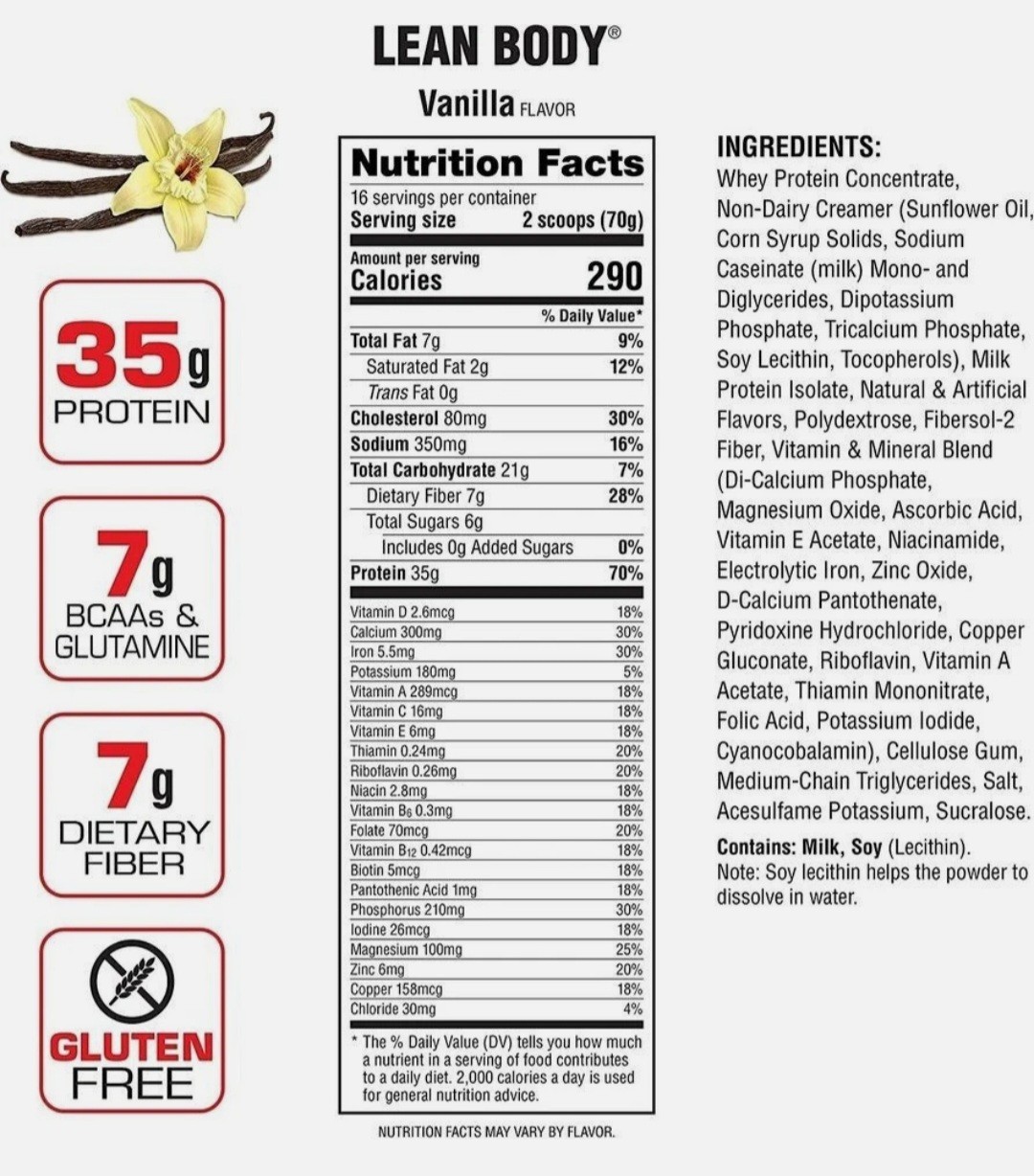 Labrada Lean Body Hi Protein Meal Replacement Shake 2.47lb Tubs Pick Flavor New