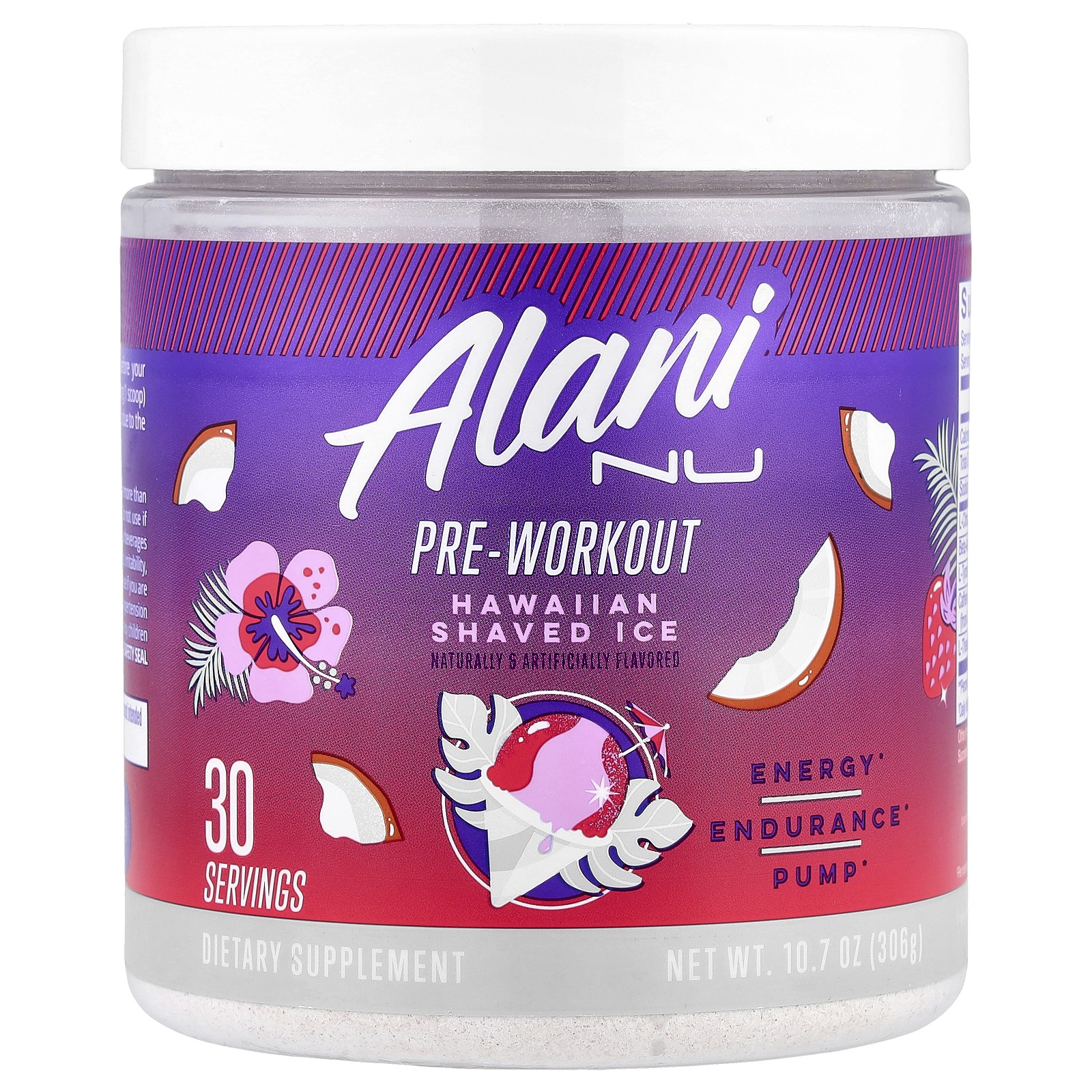 Pre-Workout, Hawaiian Shaved Ice, 10.7 oz (306 g)