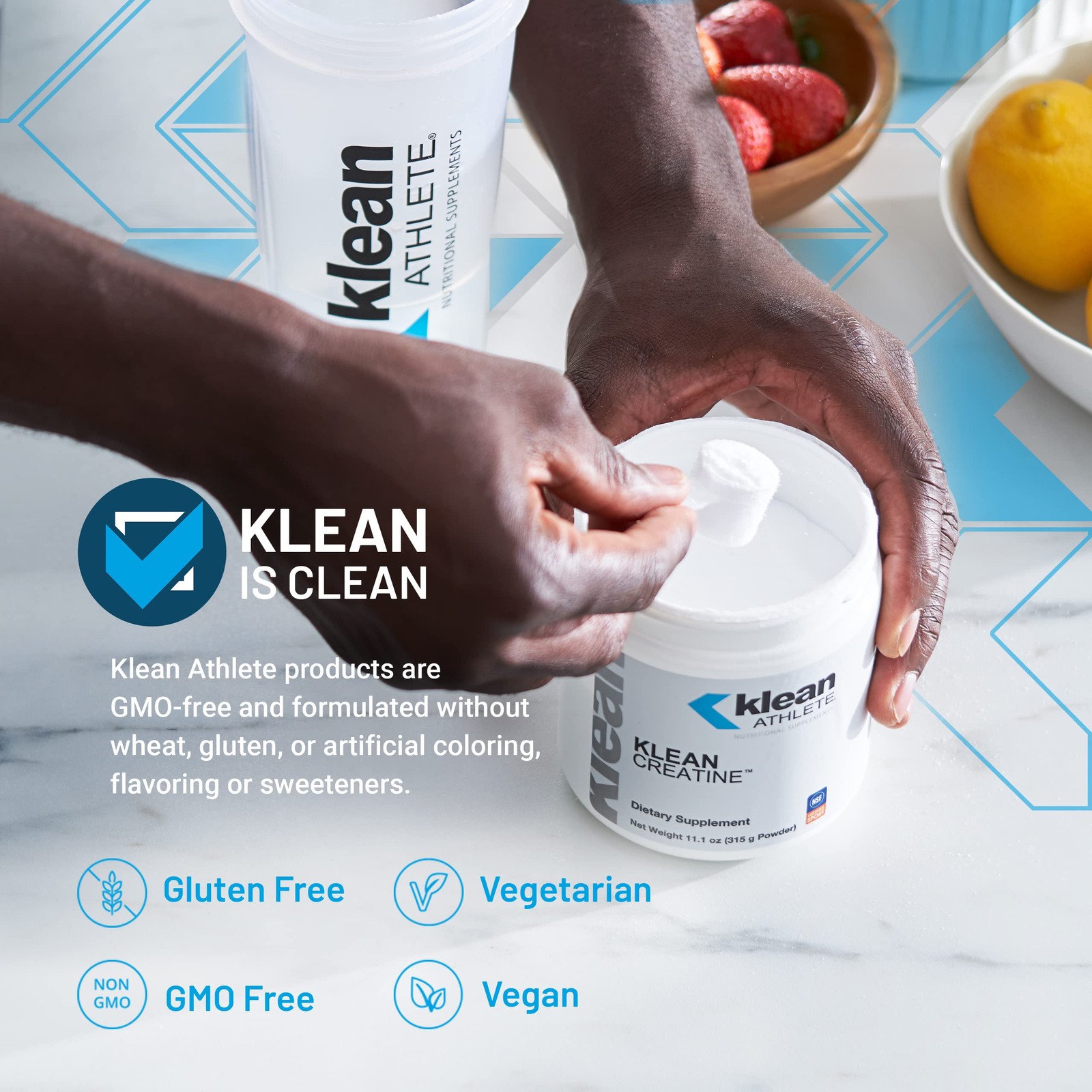 Klean Athlete Creatine – Supports Muscle 11.1 Ounce (Pack of 1)