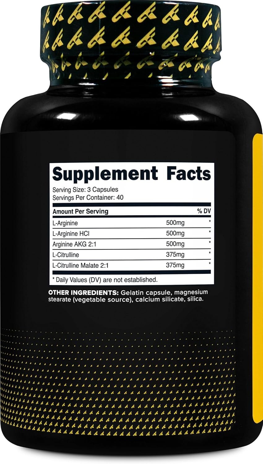 Elevate Workouts with 2,250mg Nitric Oxide Booster – 120 Capsules for Athletes