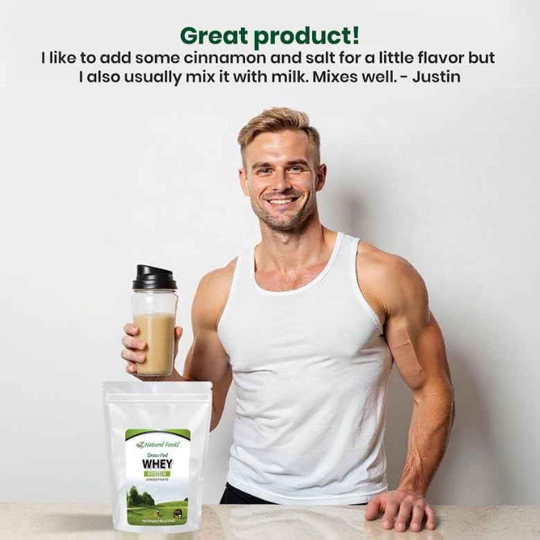 Z Natural Foods Grass-Fed Whey Protein Concentrate – 5 Pound (Pack of 1)