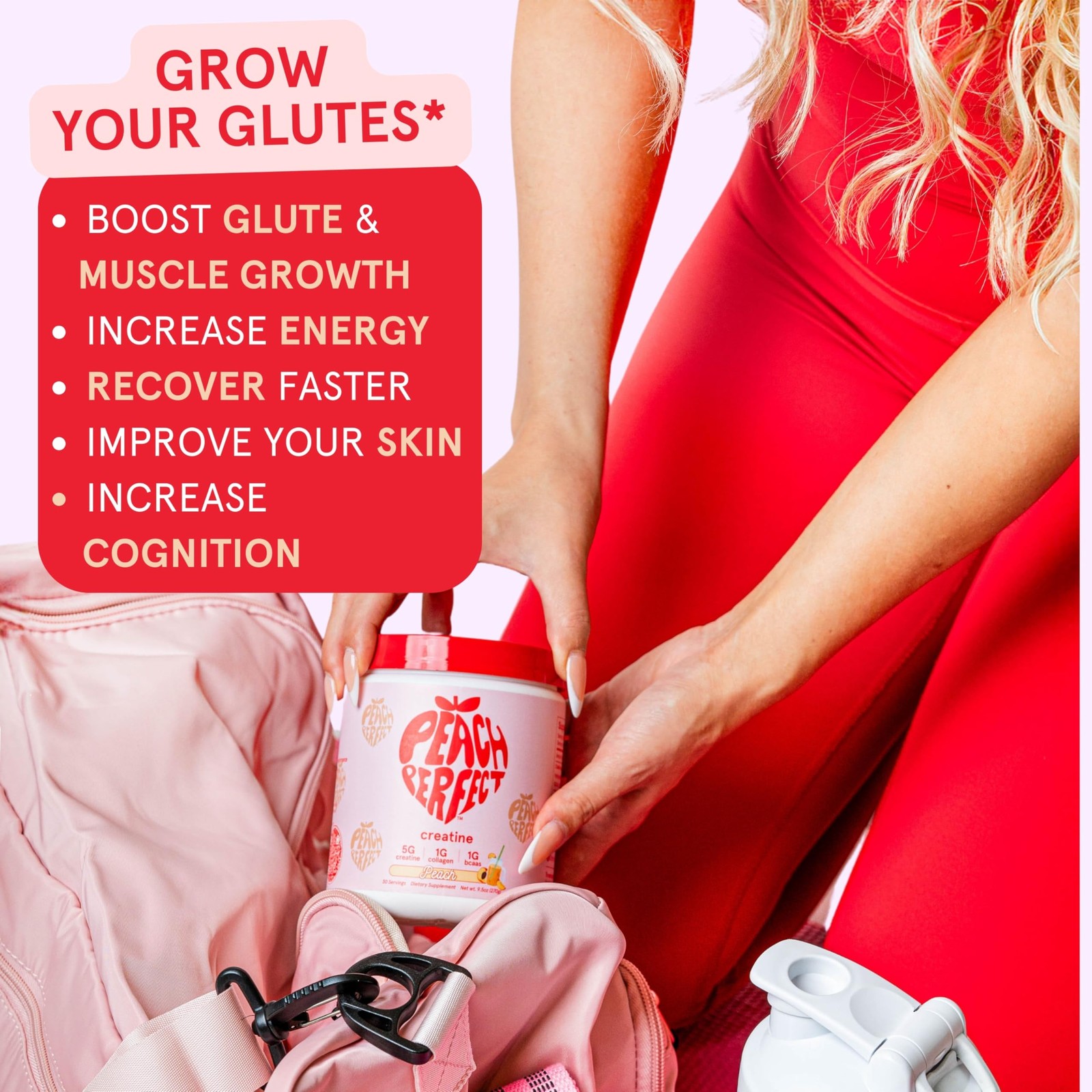 Creatine for Women – Micronized Creatine Monohydrate Powder with BCAA & Colla…