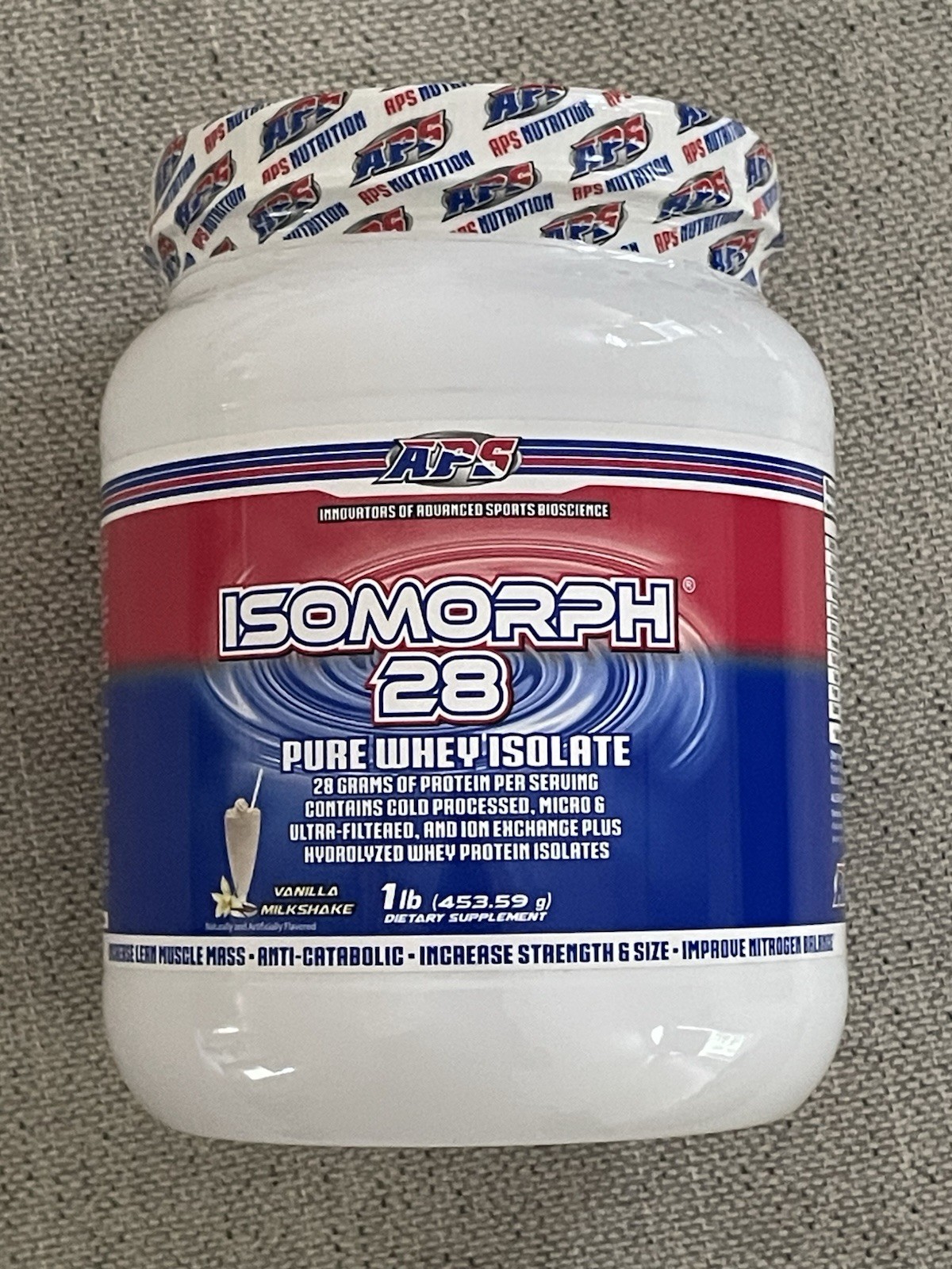 APS Nutrition Isomorph 28 Pure Whey Isolate Protein Vanilla Milkshake 1 lb Tub