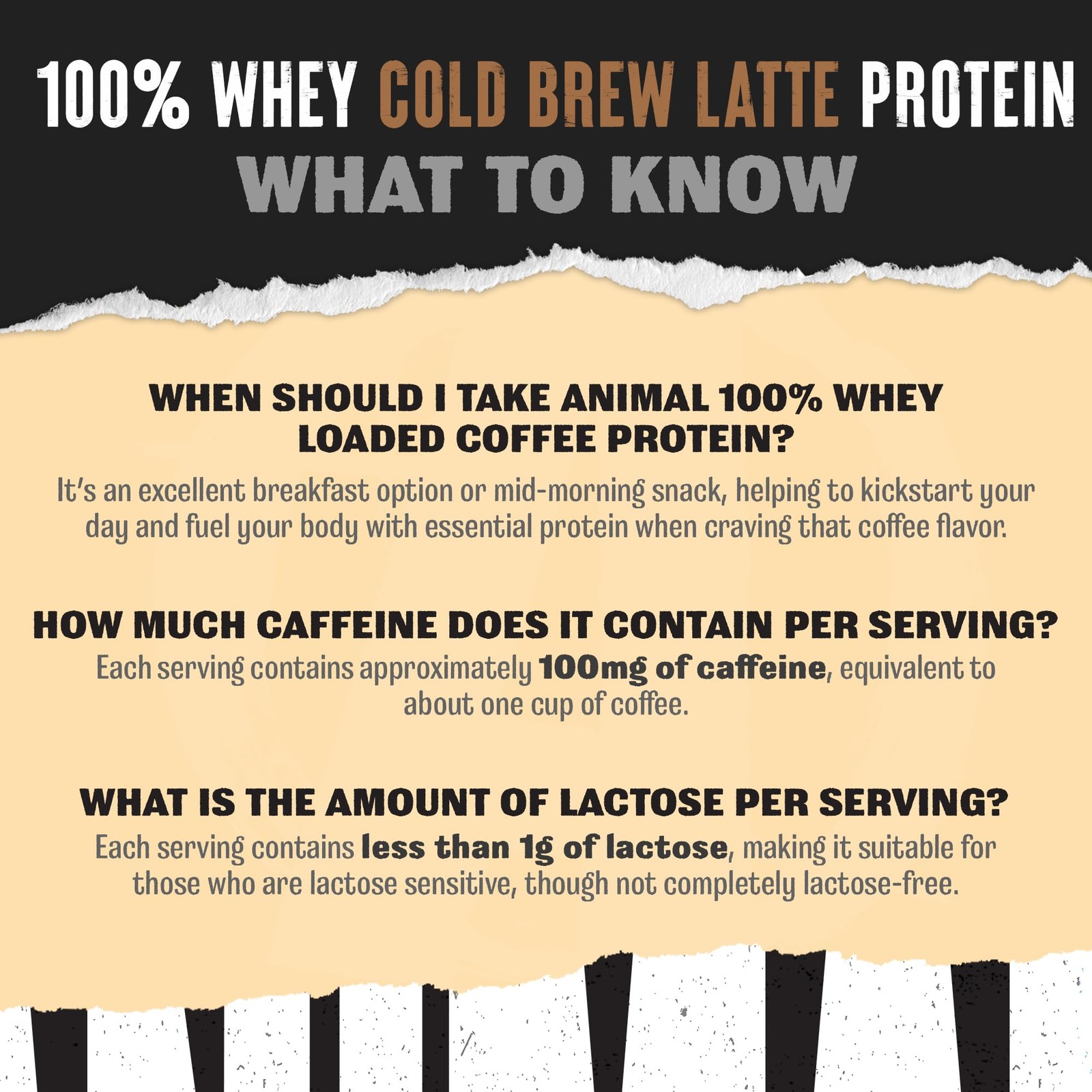 100% Whey Protein Powder Instant Iced Coffee – Real Coffee for Preworkout