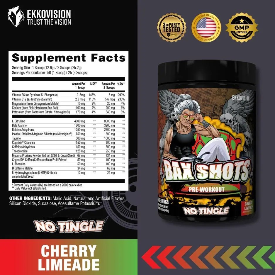 Ekko Bax Shots Preworkout 50 Servings – Official Account