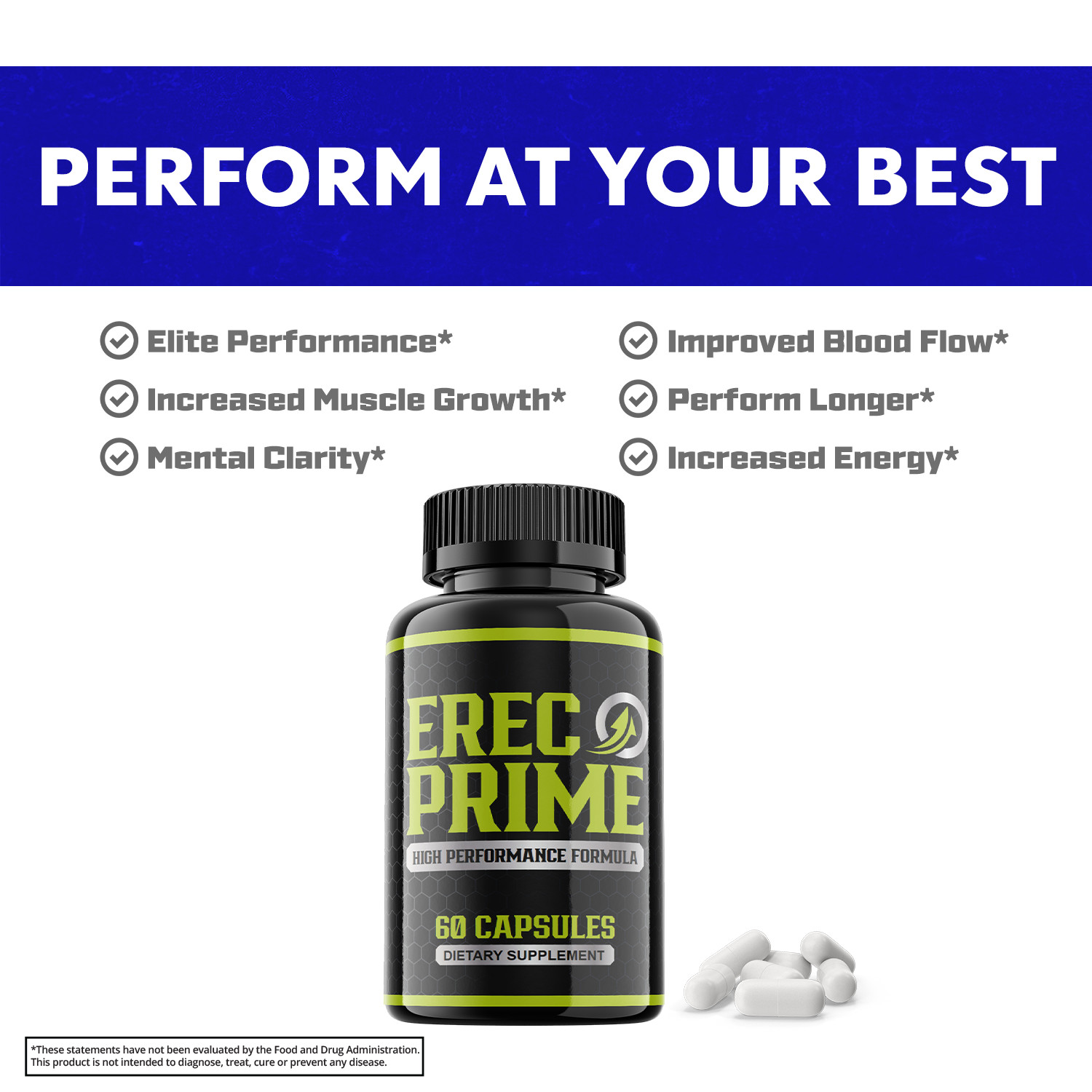 (3 Pack) Erec Prime Formula for Male Virility, Male Performance (180 Capsules))