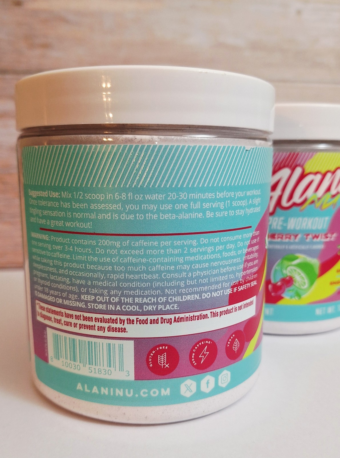 Alani Nu Pre-Workouts, Cherry Twist 🍒 2 Tubs ,30 Servings, 200mg Caffeine.