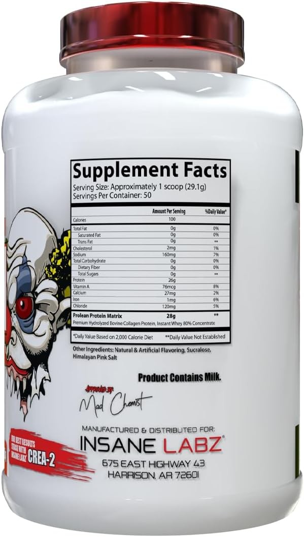 Insane Labz ProLean Protein & Whey 26g Protein 50 Srvngs Blueberry Muffin 3.2 LB