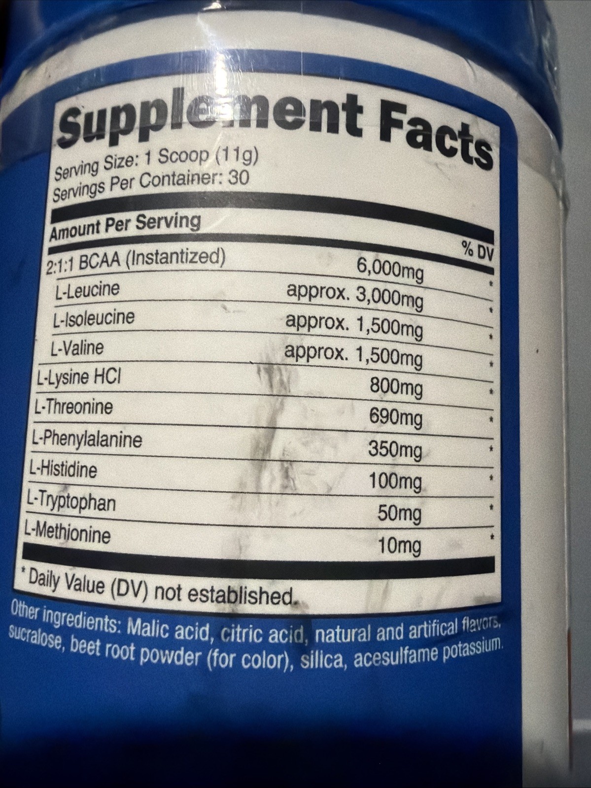 EAA Powder 30 Servings (Fruit Punch) – Essential Amino Acids – Non-Gmo, Gluten F