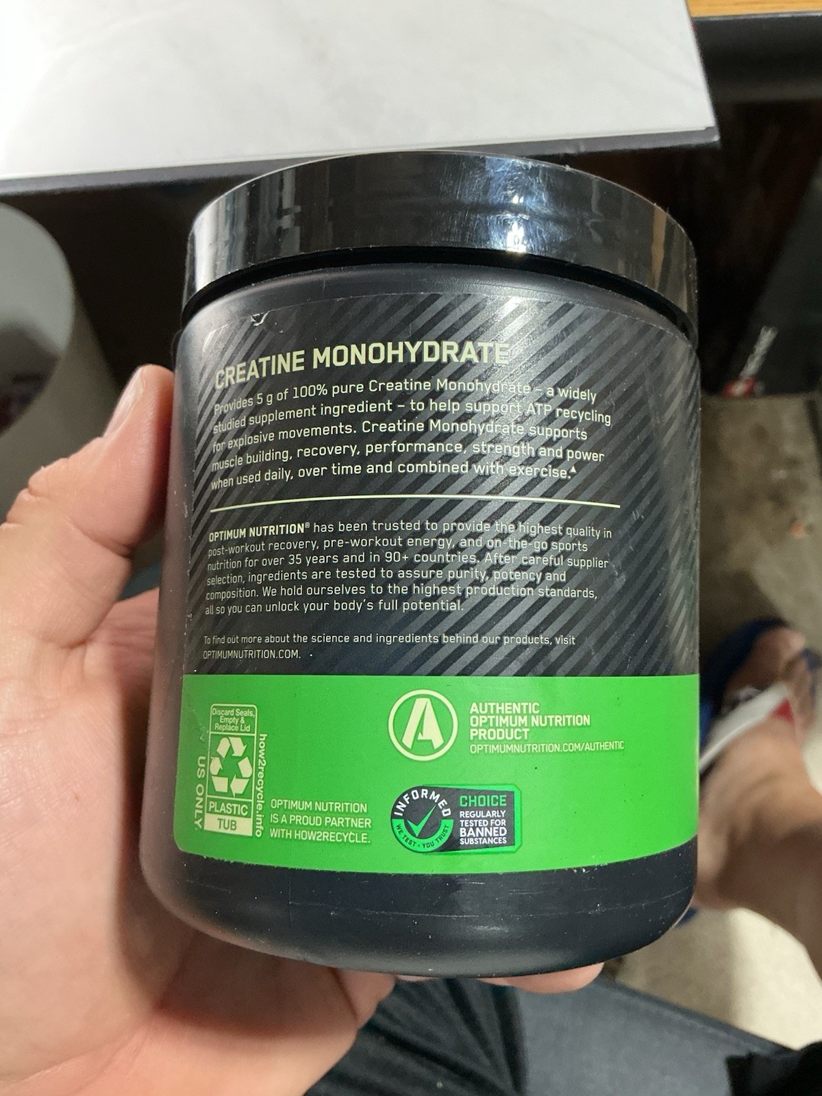 Optimum Nutrition, Micronized Creatine Powder Unflavored 10.58 oz 300g Exp 06/26
