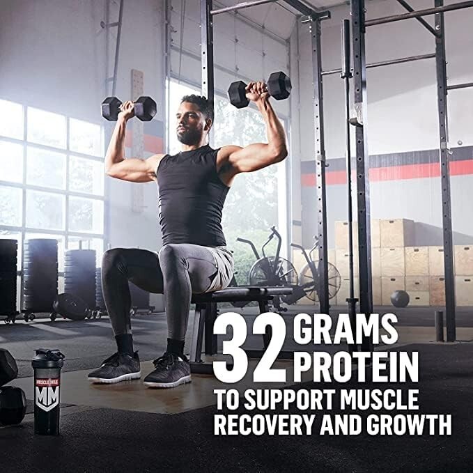 Chocolate Muscle Milk Genuine Protein – 32g Protein Powder for Muscle Building &