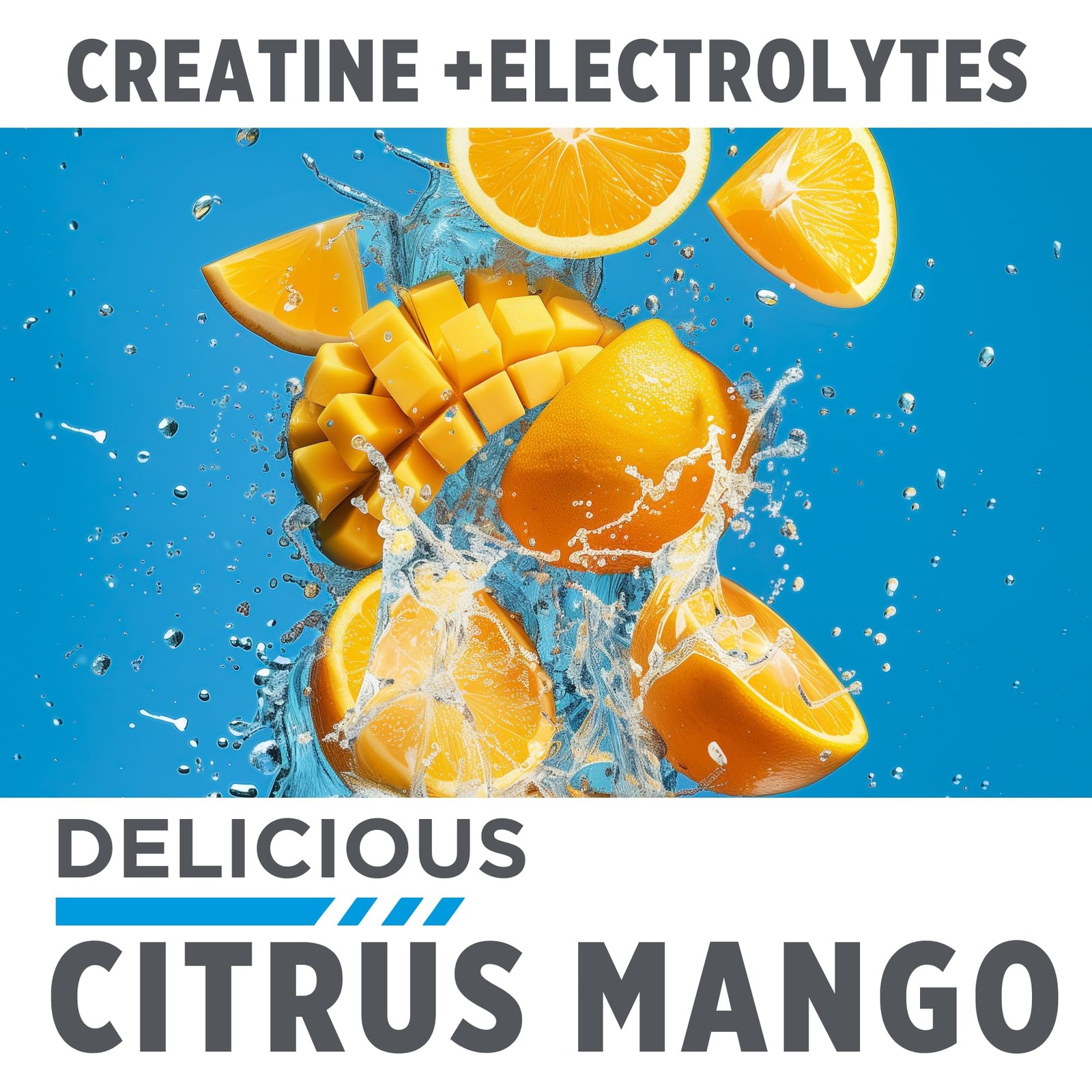 CONCRET Creatine HCl + Hydration | Electrolyte Powder Tub | Citrus Mango | Su…