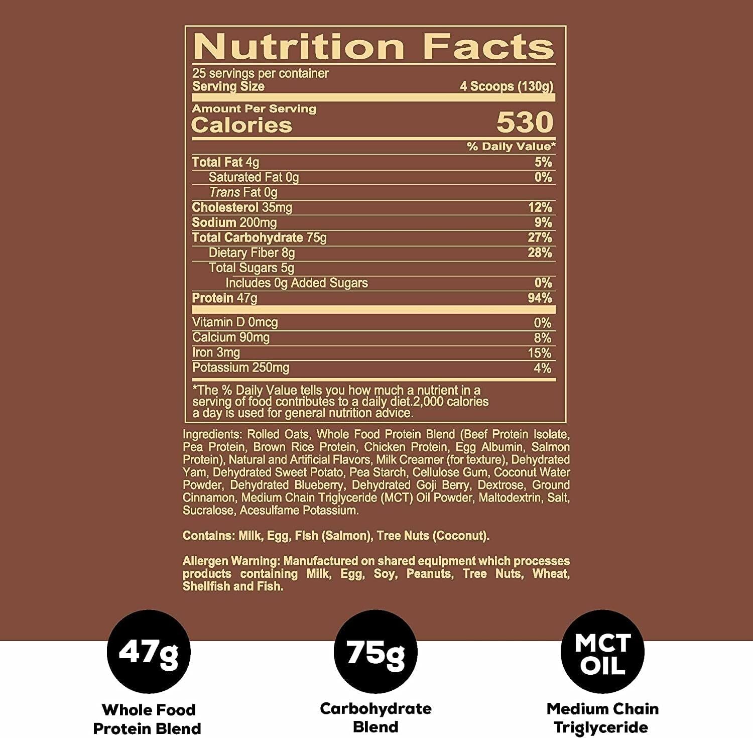 Redcon1 MRE Whole Food Protein WHEY-FREE Meal Replacement 7LB 25 Servings New