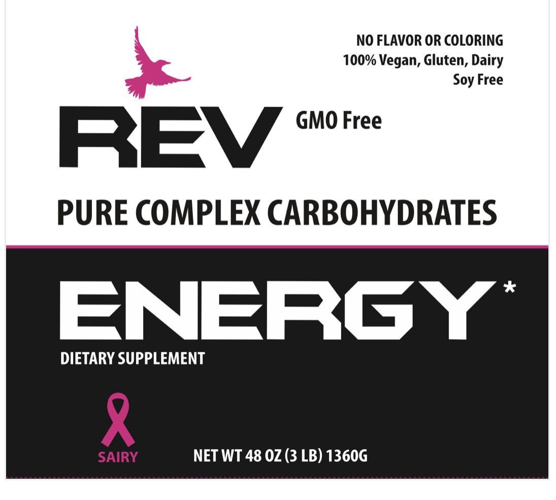 REV Energy Carbohydrate Fuel – endurance sports nutrition – compare to Carbo Pro