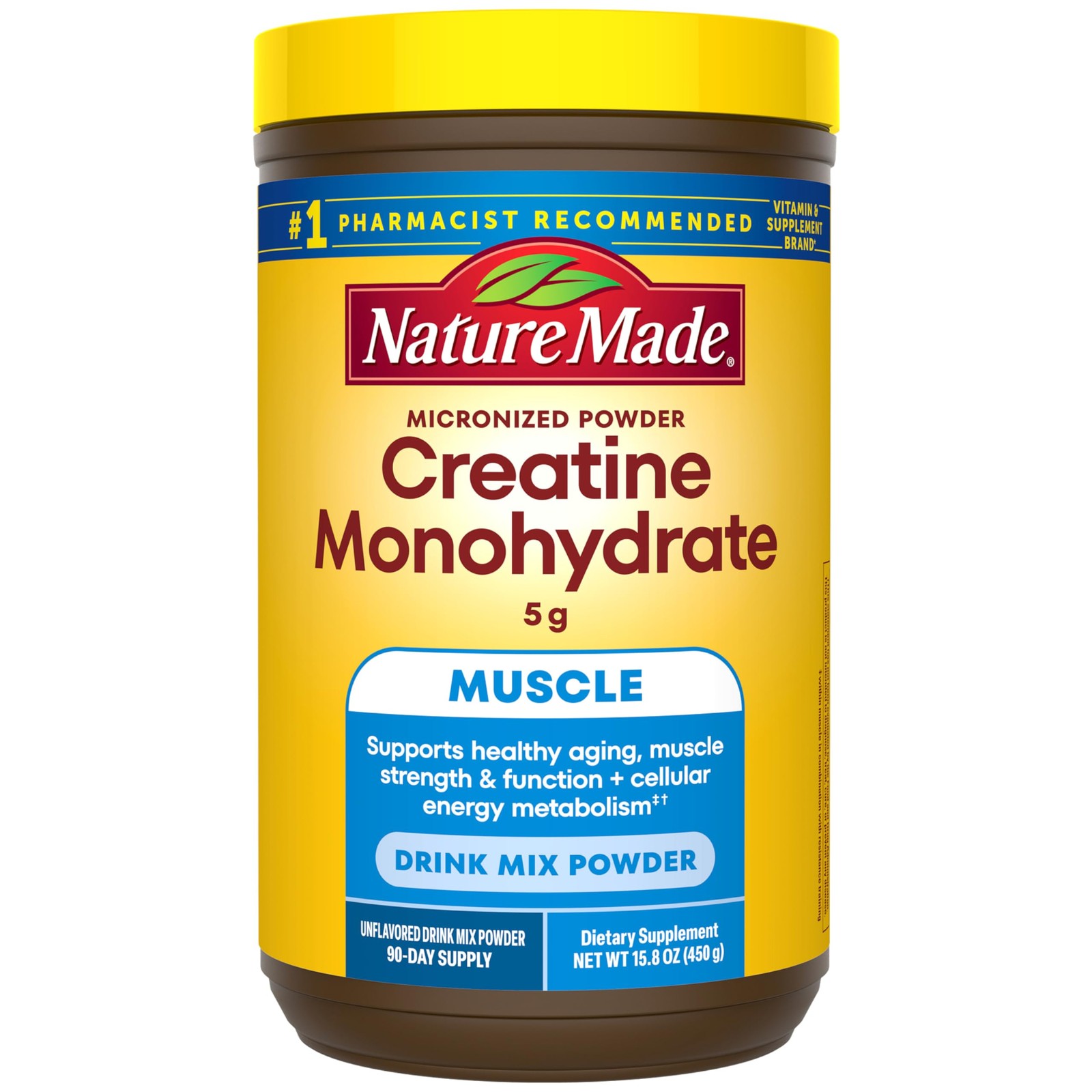 Nature Made Micronized Creatine Monohydrate 15.8 Ounce (Pack of 1), White