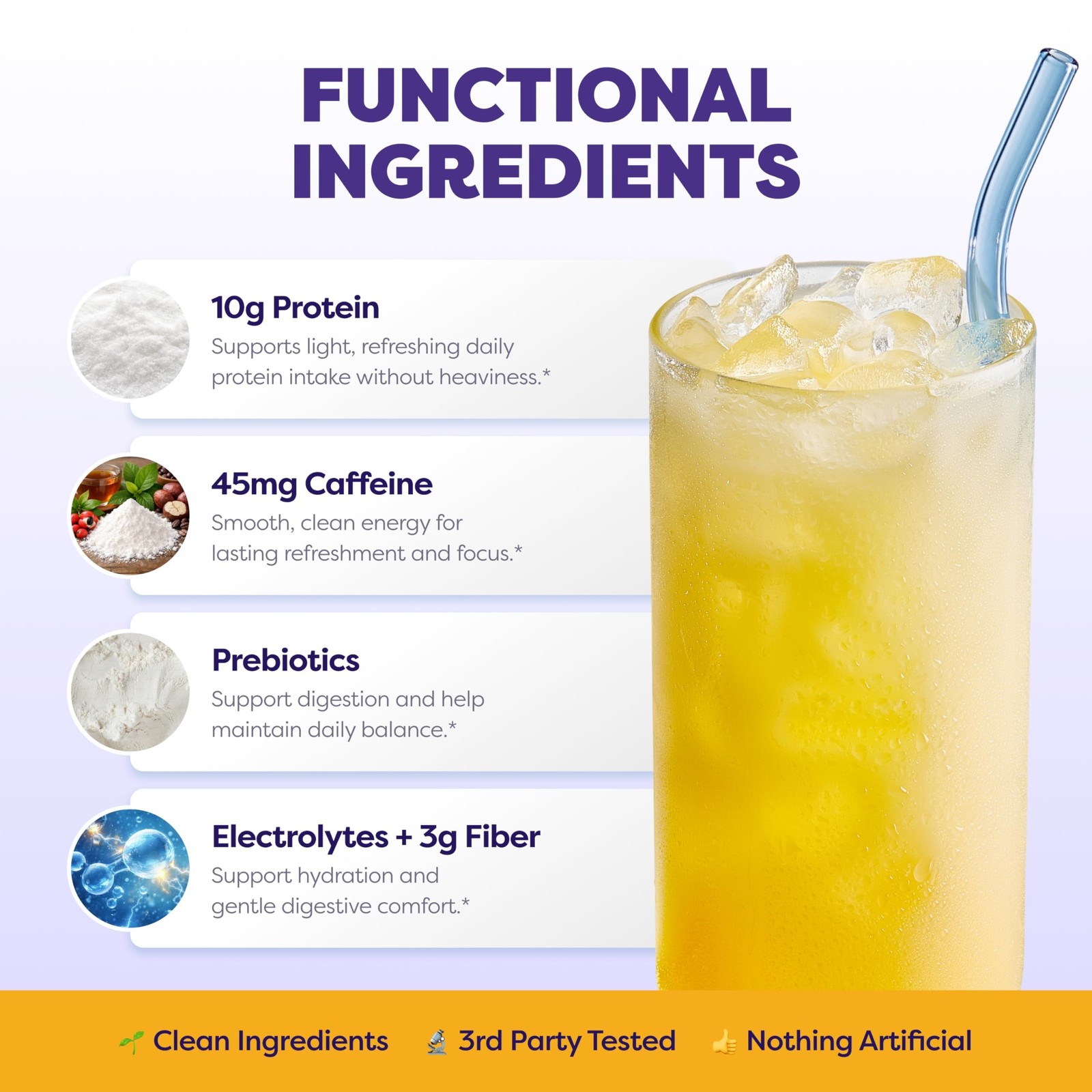 Javvy Clear Protein Refresher Drink Mix – 10g of Whey Protein and Collagen Pe…