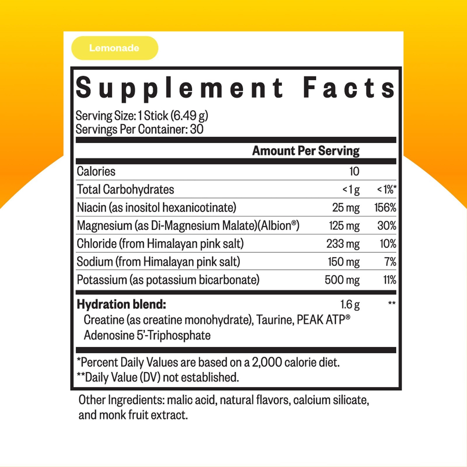 Electrolyte Drink Sticks for Hydration & Recovery – Vegan, Gluten-Free, Lemonade