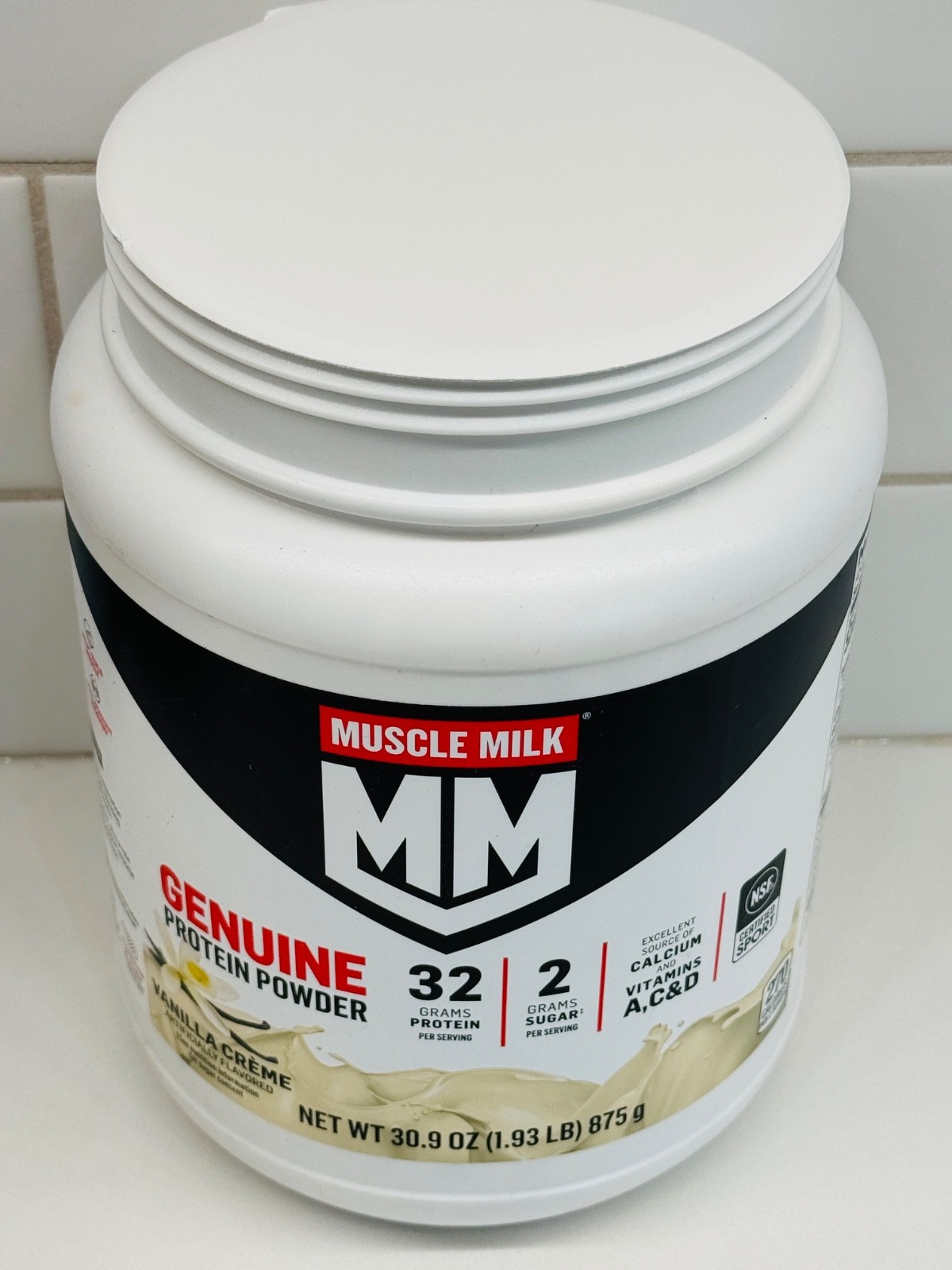 Muscle Milk Genuine Protein Powder Vanilla Creme 32G Protein 30.9 OZ 1.93 LB New