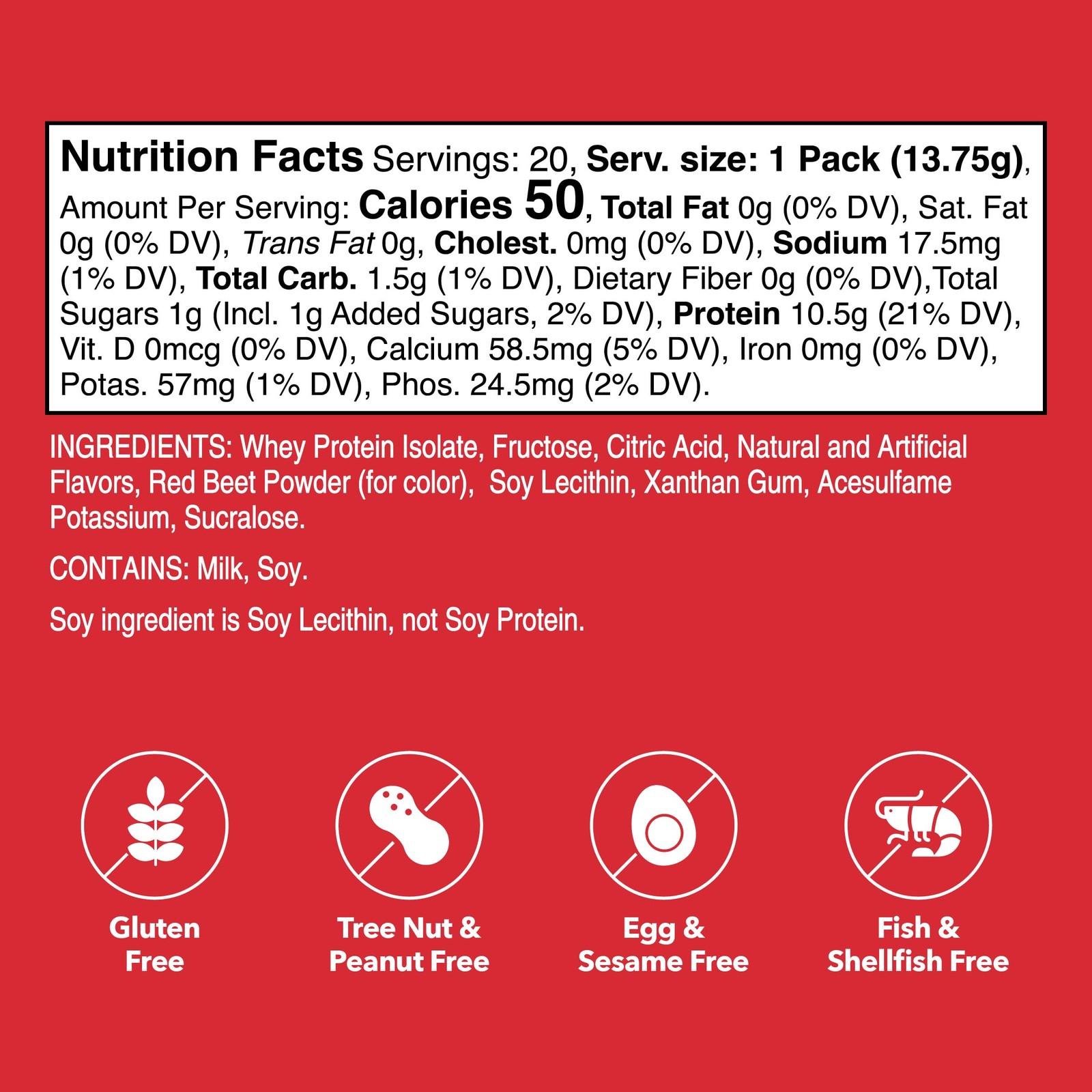 Unjury Whey Protein Powder Individual Stick Packs | Strawberry | 10.5g 100% W…
