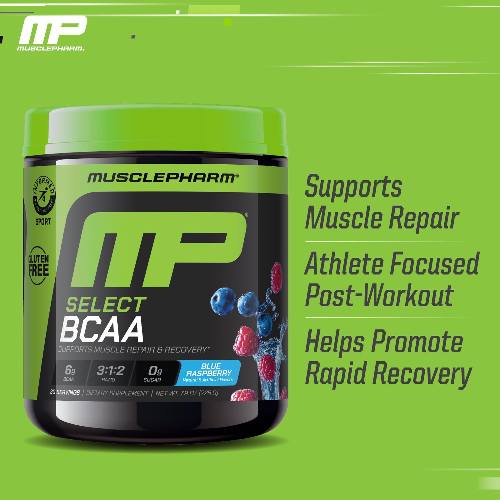 MusclePharm Essentials BCAA Powder, Pre & Post Workout Recovery Drink, Suppor…