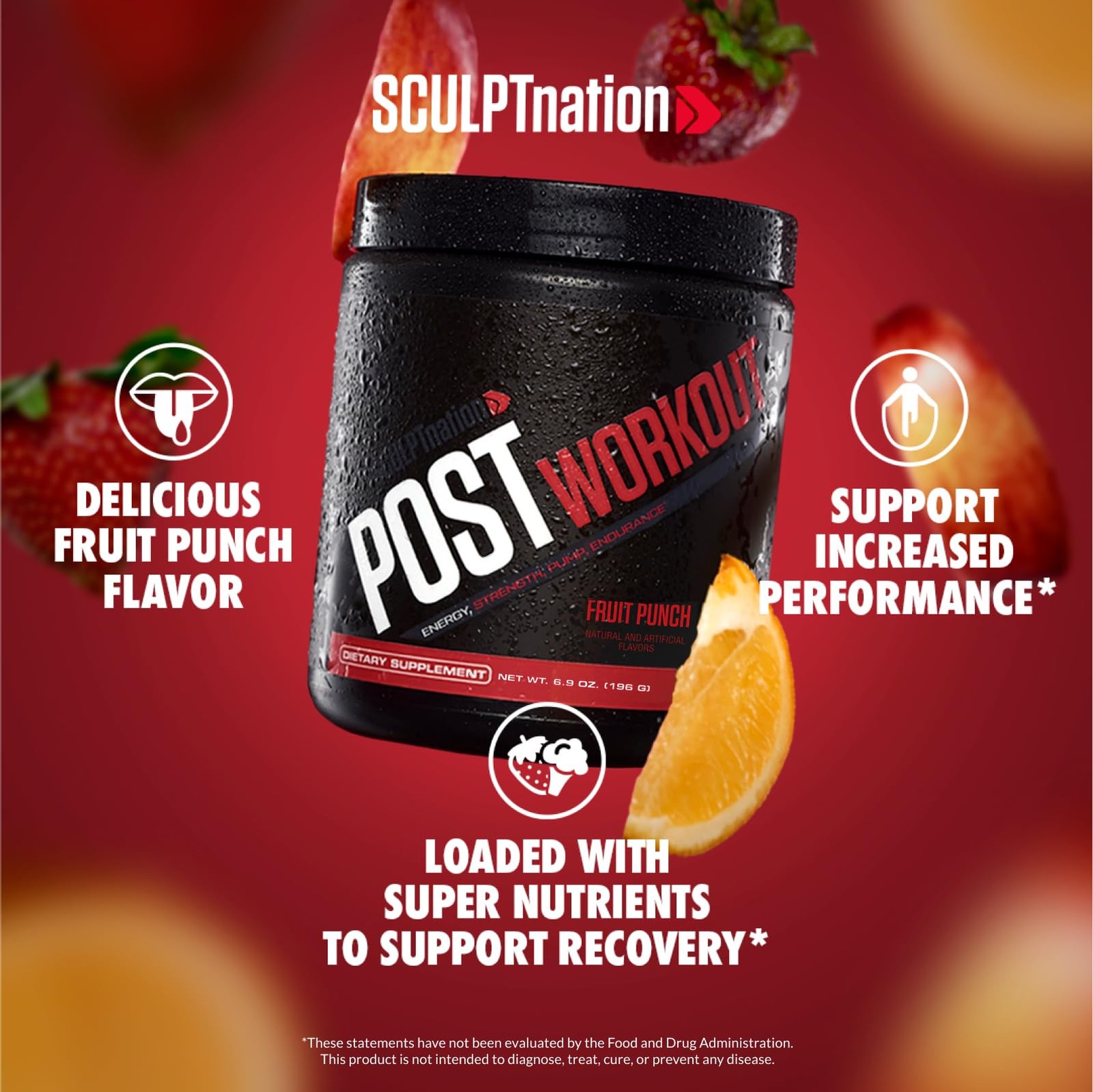 Sculpt Nation Post Workout Creatine Complex Muscle Recovery Energy Support 30 Se