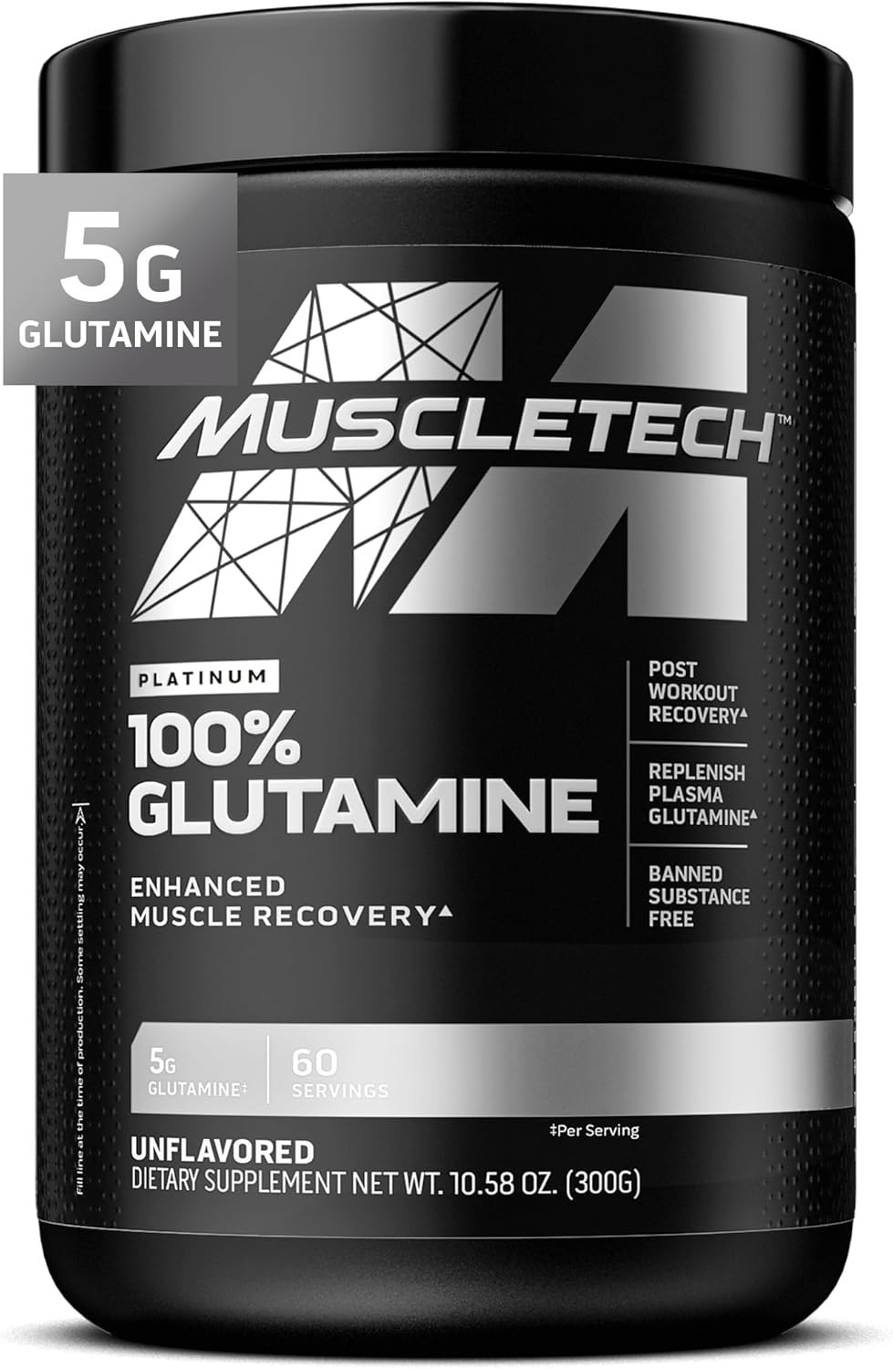 Essential L-Glutamine Powder | Boost Energy & Recovery | Unflavored, 60 Servings