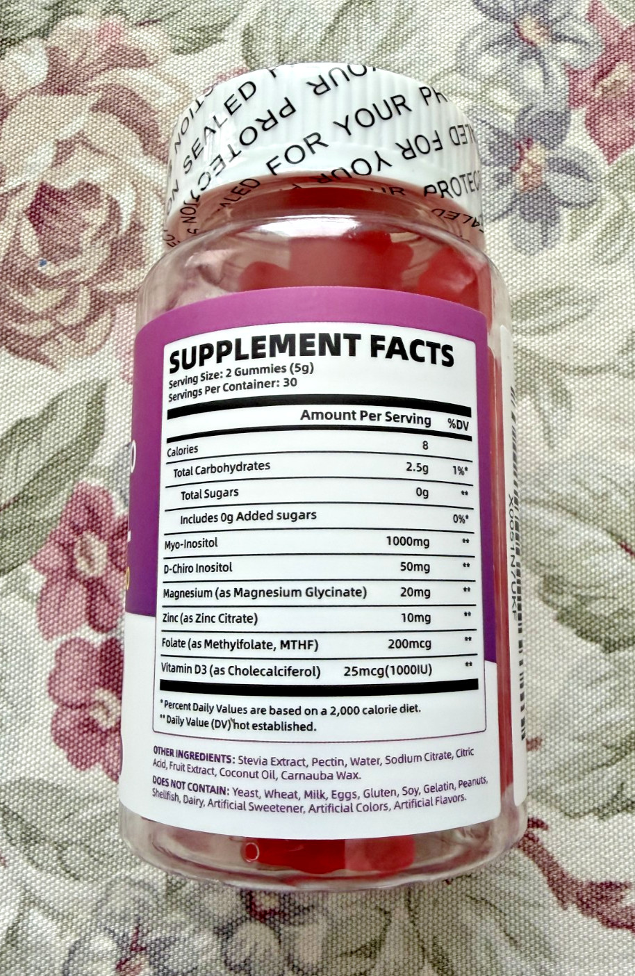 Saajoor Myo-Inositol & D-Chiro-Inositol Gummies with Vitamin D3, Magnesium