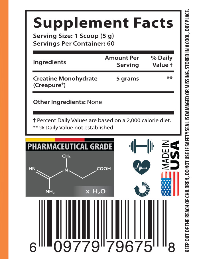 Amino Acid Supplement – GERMAN MICRONIZED CREATINE 900g – Enhances Muscle 3C