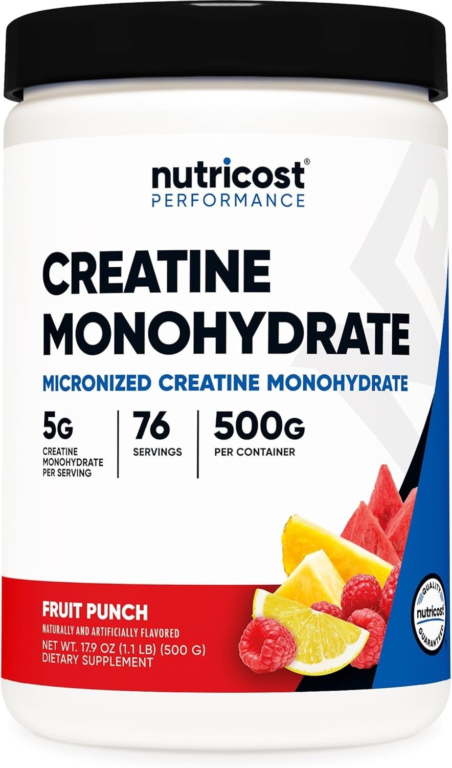 Creatine Monohydrate Powder in Fruit Punch Flavor – 500g for Muscle Growth