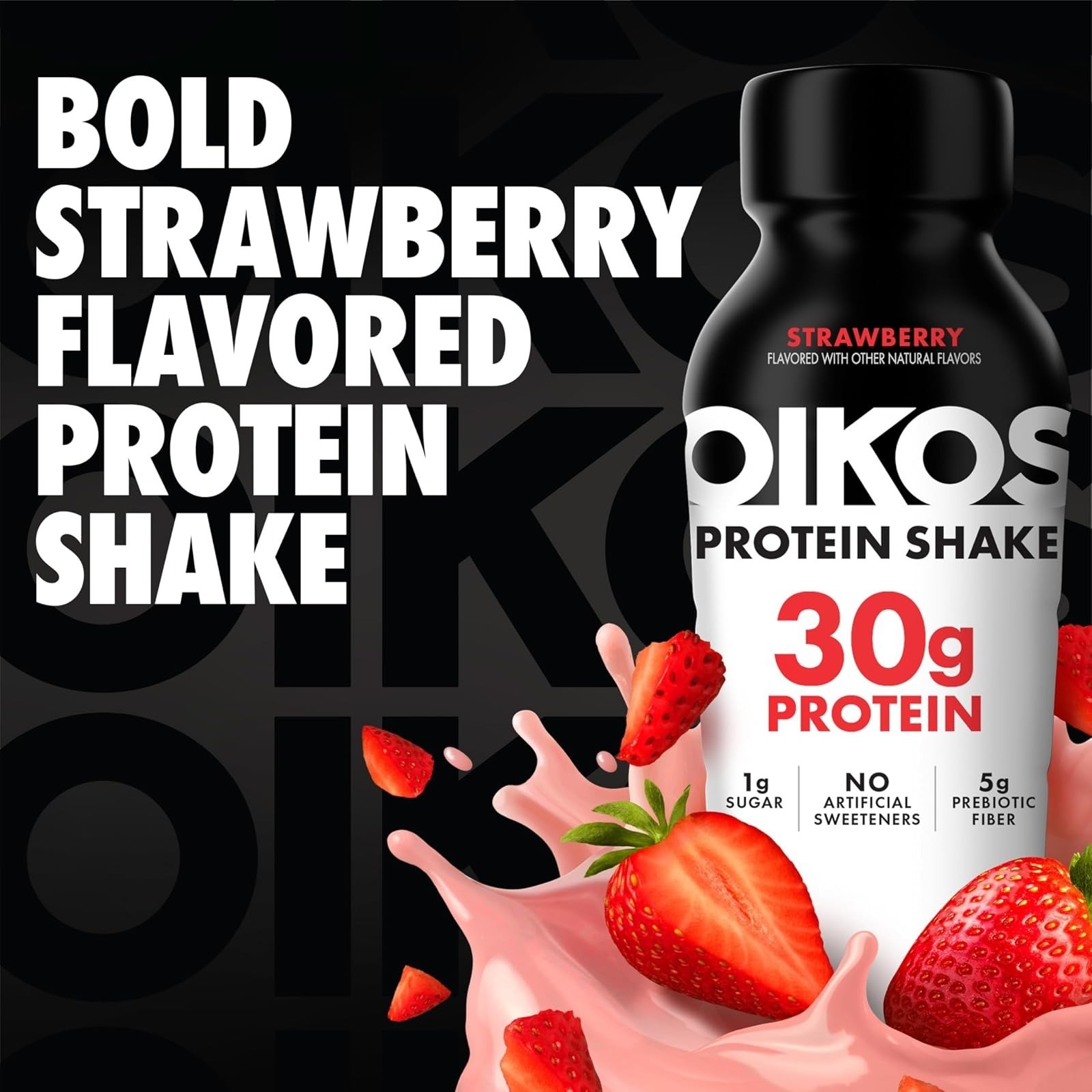 Oikos Strawberry Protein Shake 30g, Ready to Drink, 12 fl oz, 4 Count
