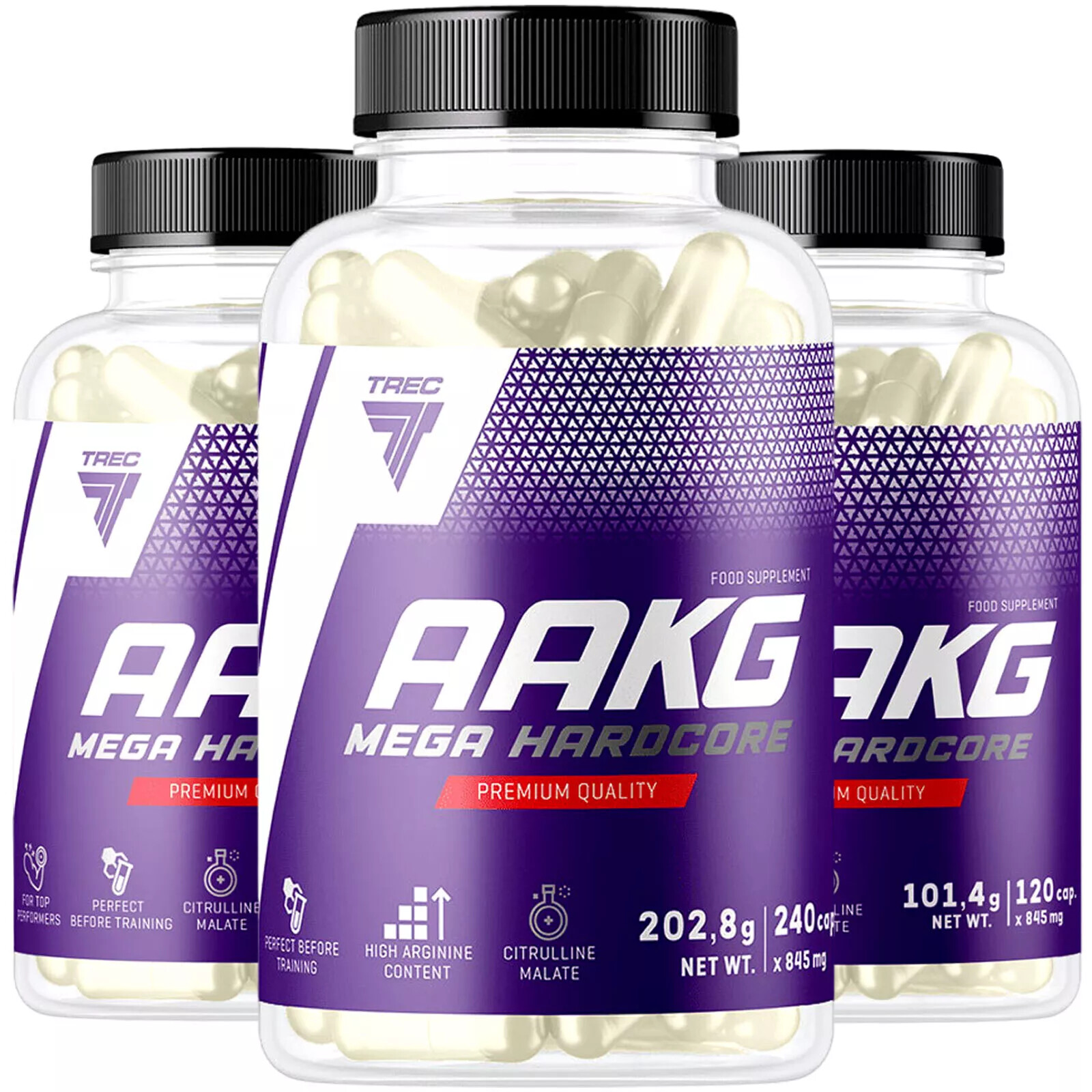 AAKG MEGA HARDCORE – Strong NO Nitric Oxide Booster Arginine & Citruline Malate