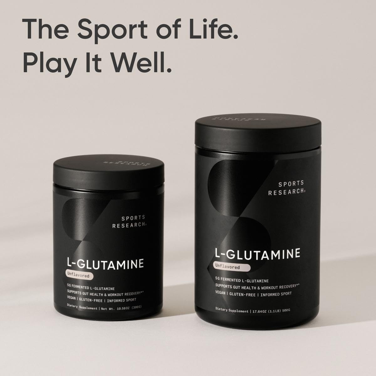 L-Glutamine Powder 5g Unflavored 17.64oz | Fermented Amino Acid for Recovery & G