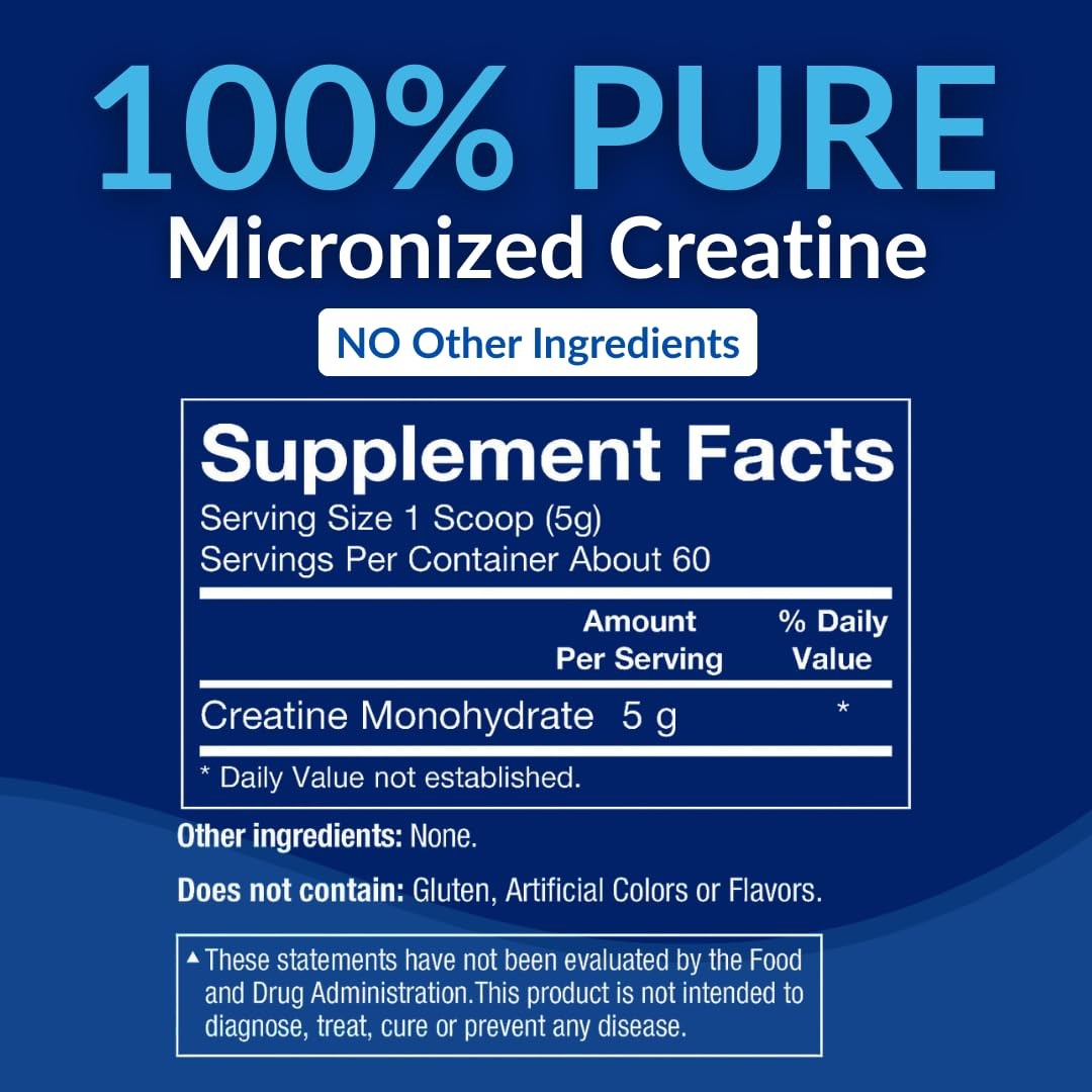 BodyTech Creatine Monohydrate Powder, 60 Servings (Pack 0f 1), No Color