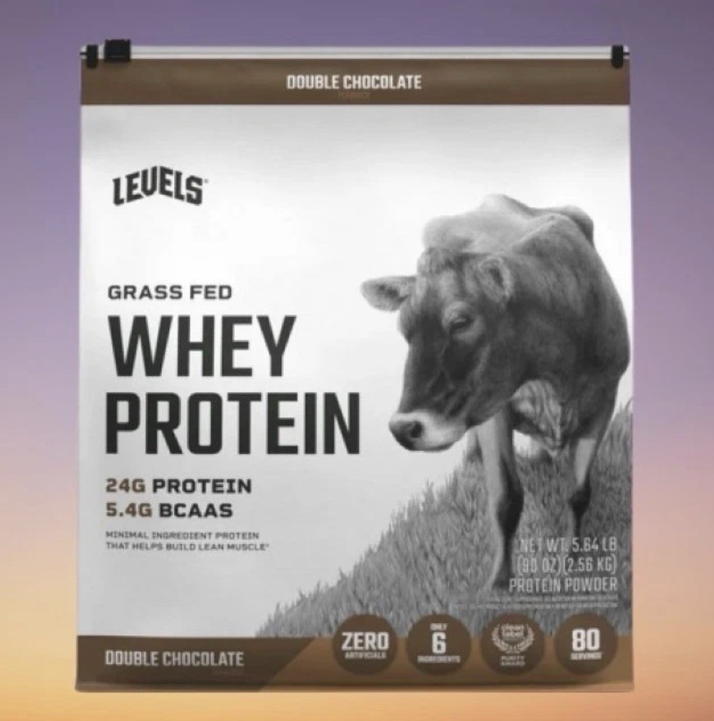 Protein Powder Levels Grass Fed 🐮 Whey Delicious Double Chocolate 5.64 lb c