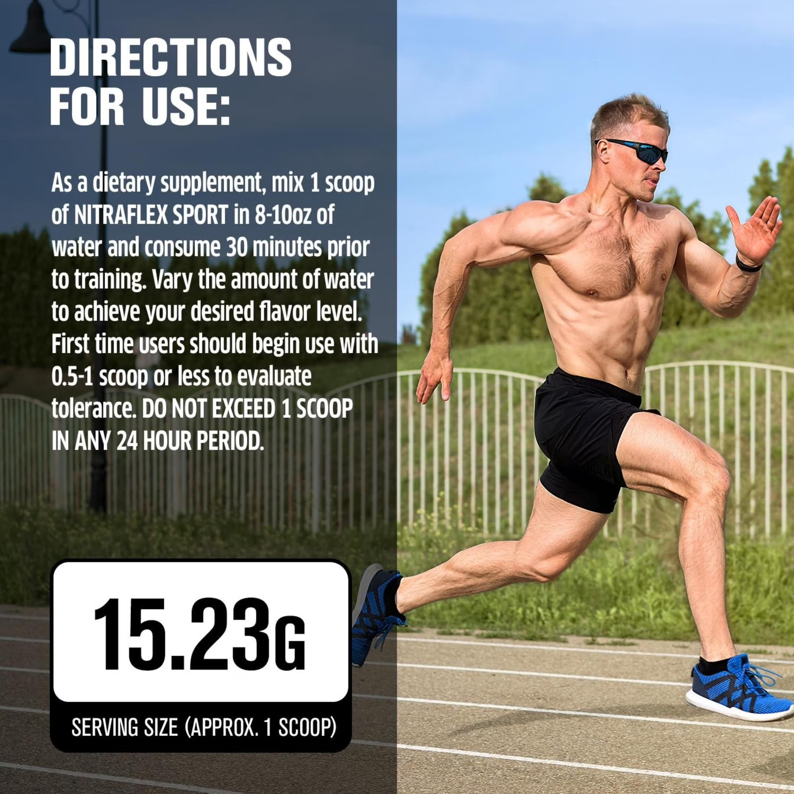 Nitraflex Sport Fruit Punch Pre-Workout Powder, Banned Substance Tested, Informe