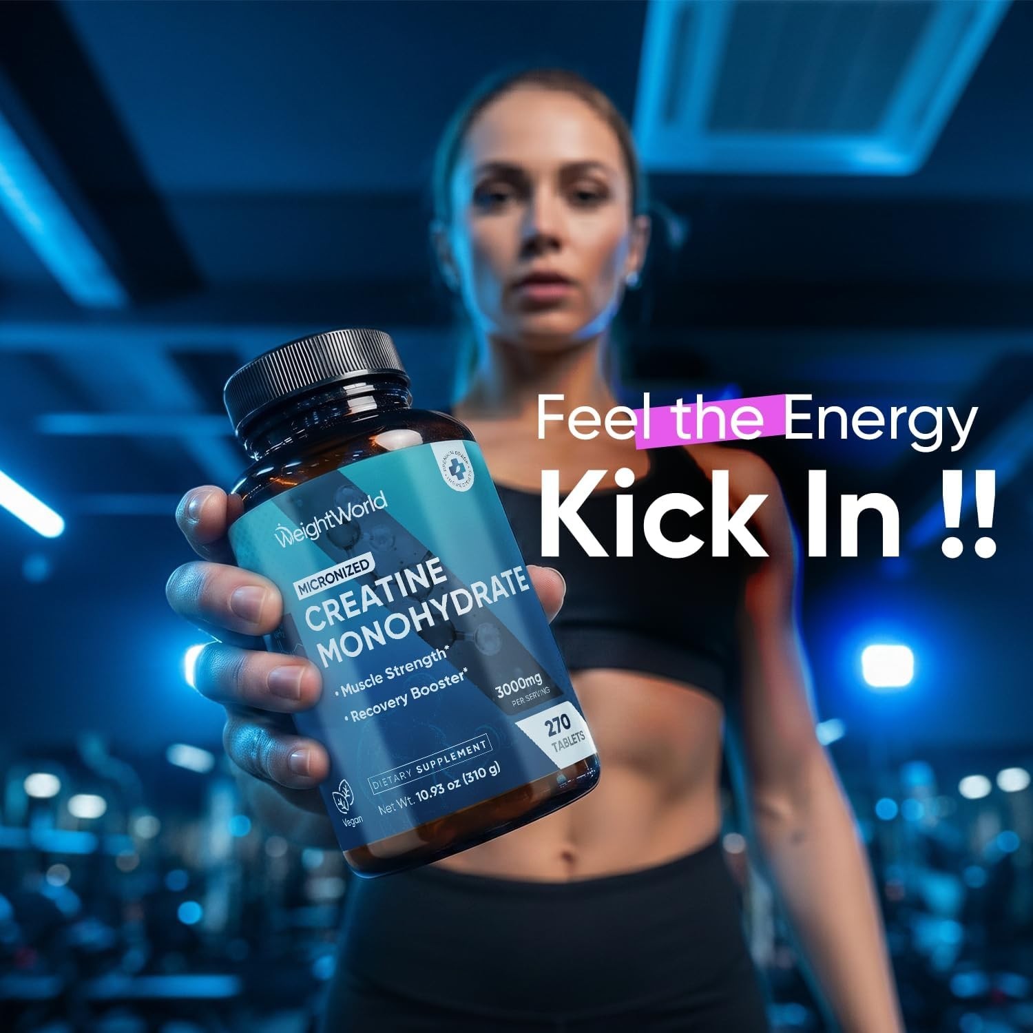 WeightWorld Creatine Monohydrate 3000mg 270 Tablets – Strength & Recovery