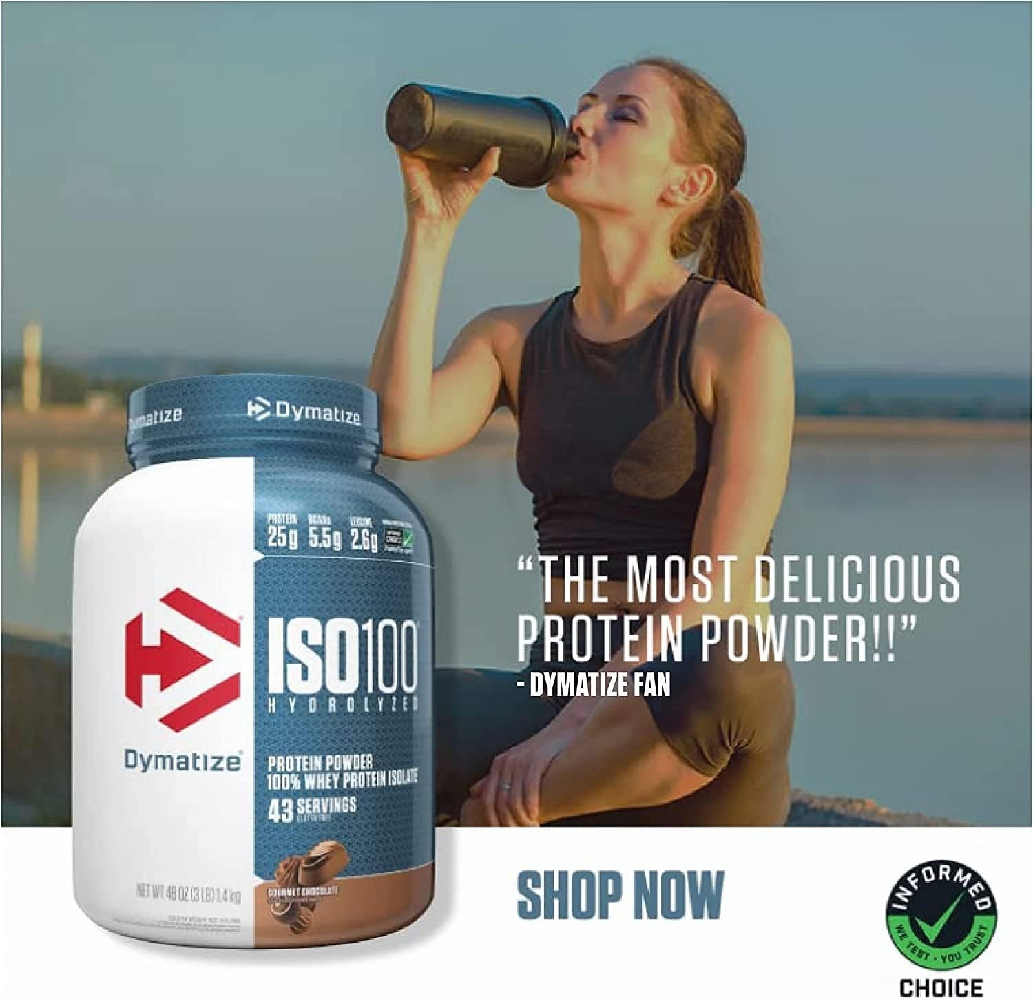 Dymatize ISO100 Hydrolyzed Whey Protein Isolate Vanilla 25g Protein 5lb