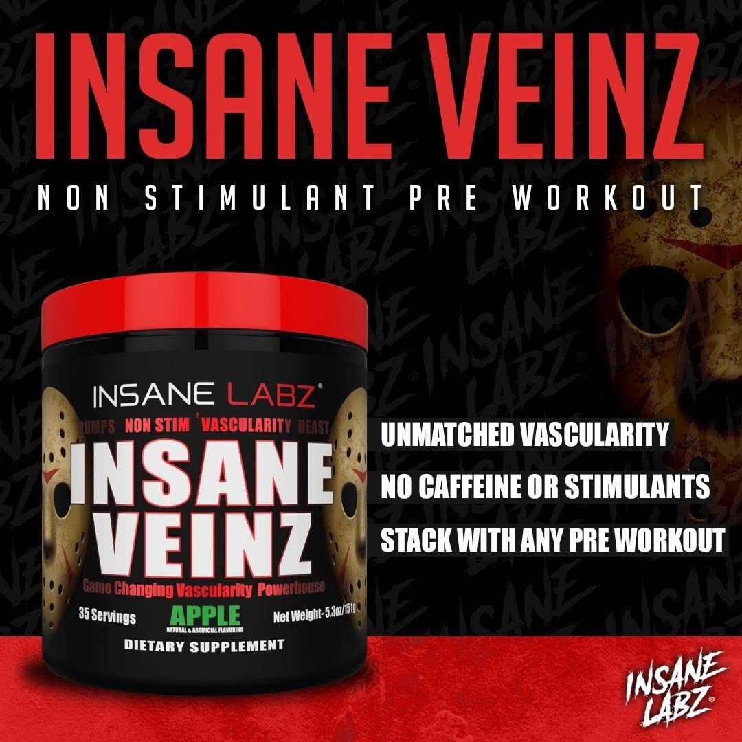 Non-Stimulant Nitric Oxide Booster Powder, Vascularity Enhancer, Agmatine & Beta