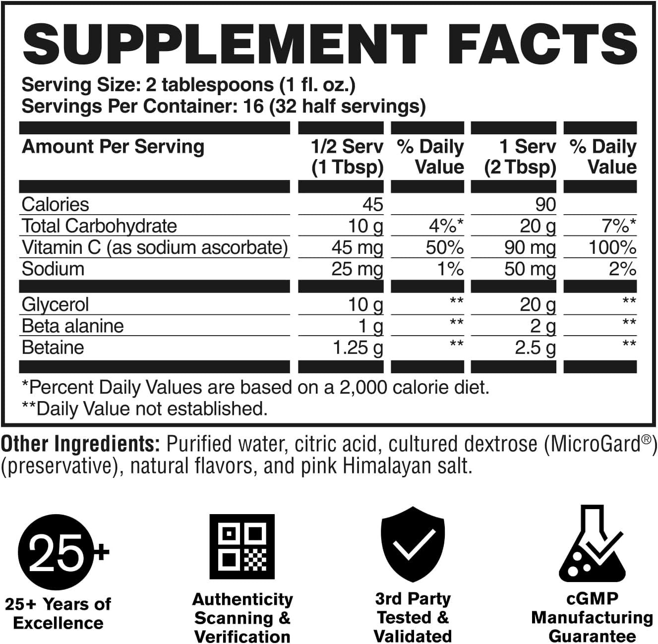 Nitraflex Glycerol Liquid Pre-Workout Stim & Caffeine Free, Beta-Alanine, Betain