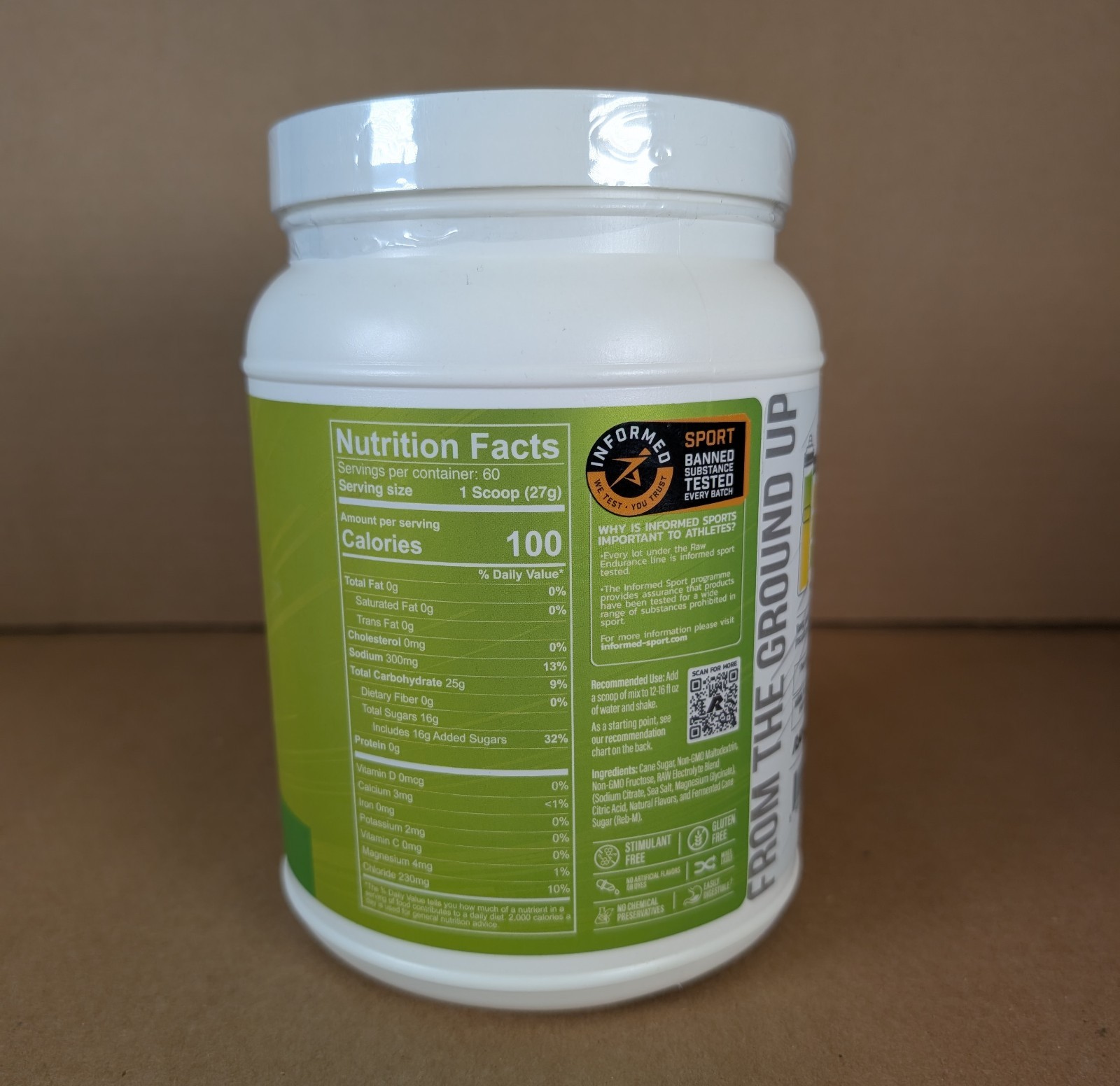 RAW Fuel Premium Endurance Supplement Powder Lemon Lime 60 Serving EXP: 07/2026
