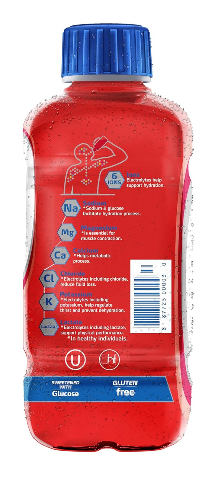 Electrolyte Beverage, Strawberry, 21 Fl Oz Bottle (Pack of 12)