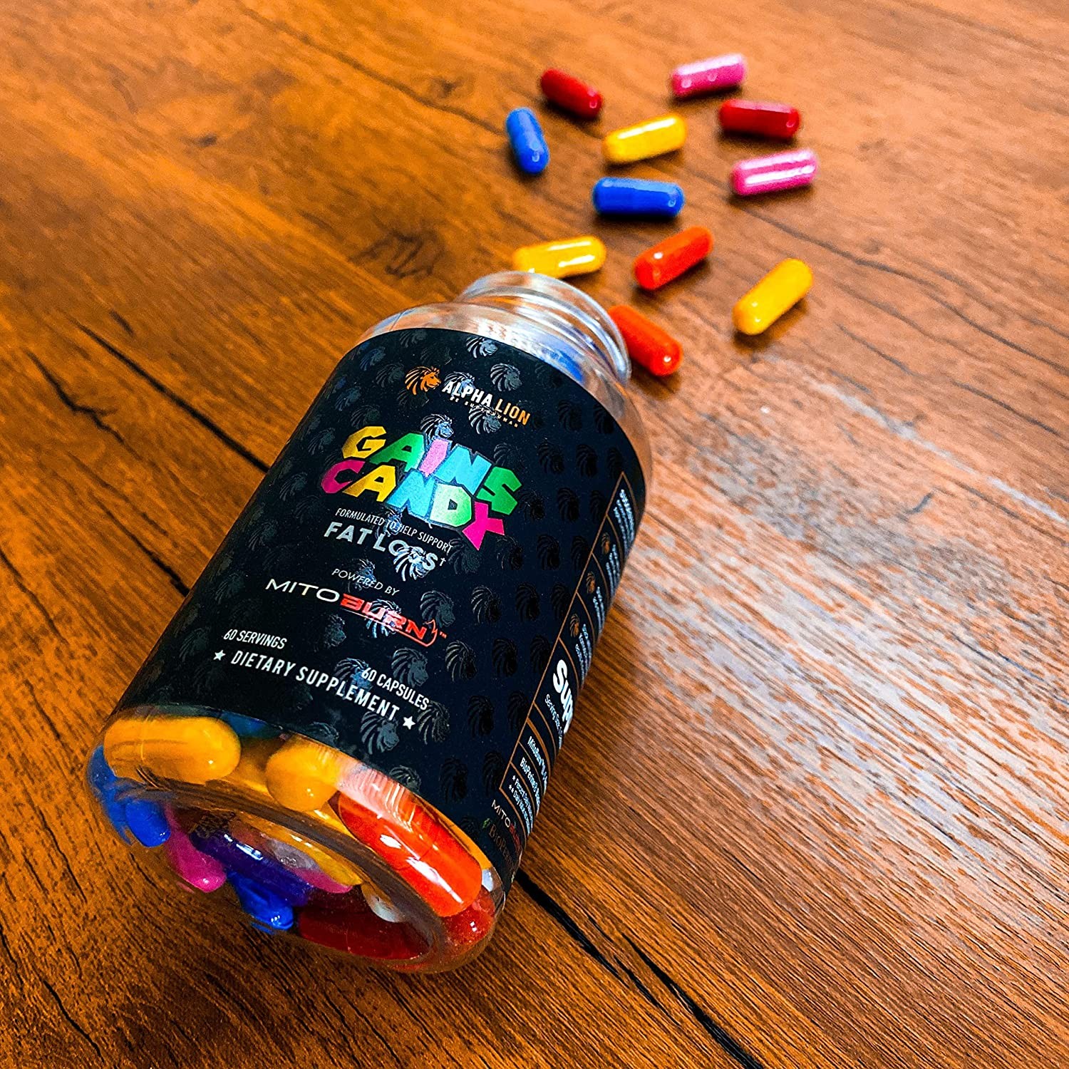 Alpha Lion Gains Candy MitoBurn Workout & Endurance, 60 Capsules