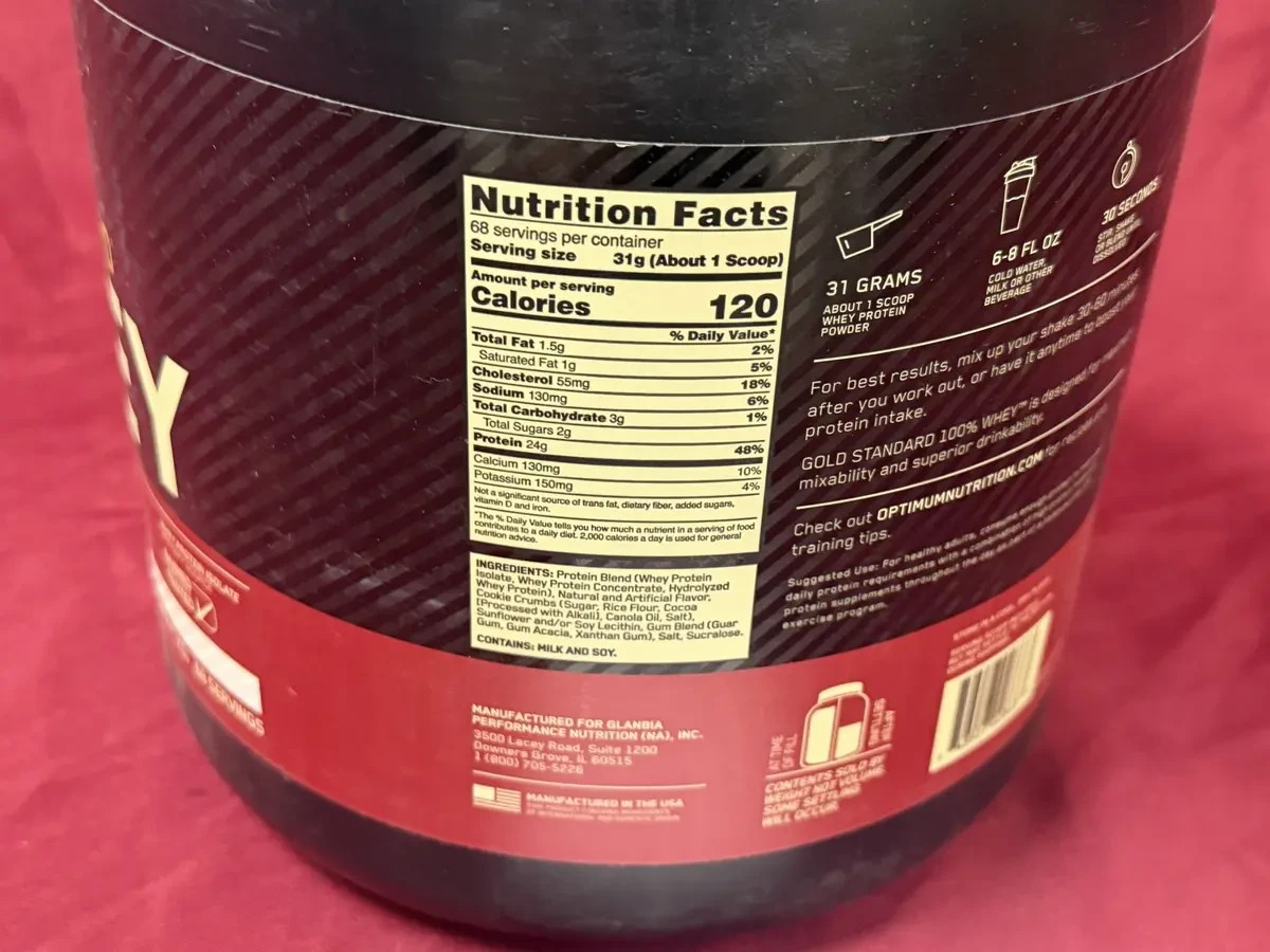 Gold Standard® 100% Whey Protein, Cookies & Cream, 4.65 lb (2.1 kg)