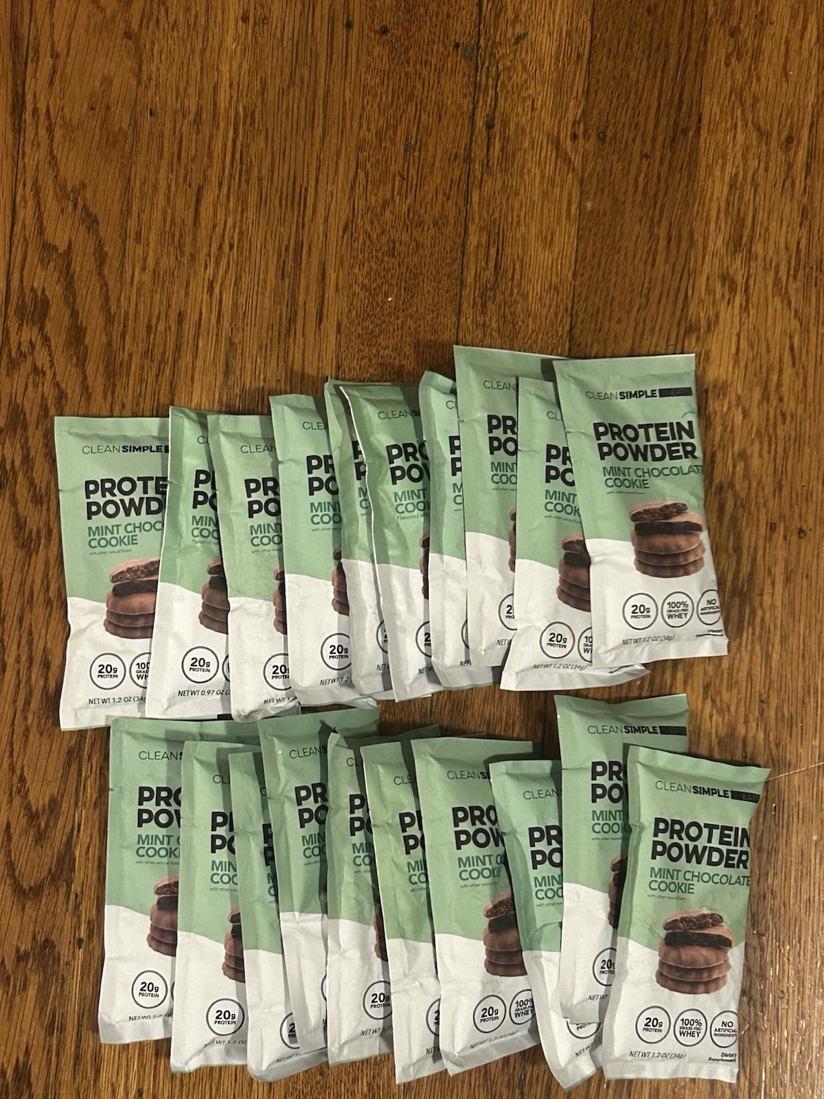 20 Clean Simple Eats Whey Protein Mint Chocolate Chip 7/2027 $2 Each FreeShip