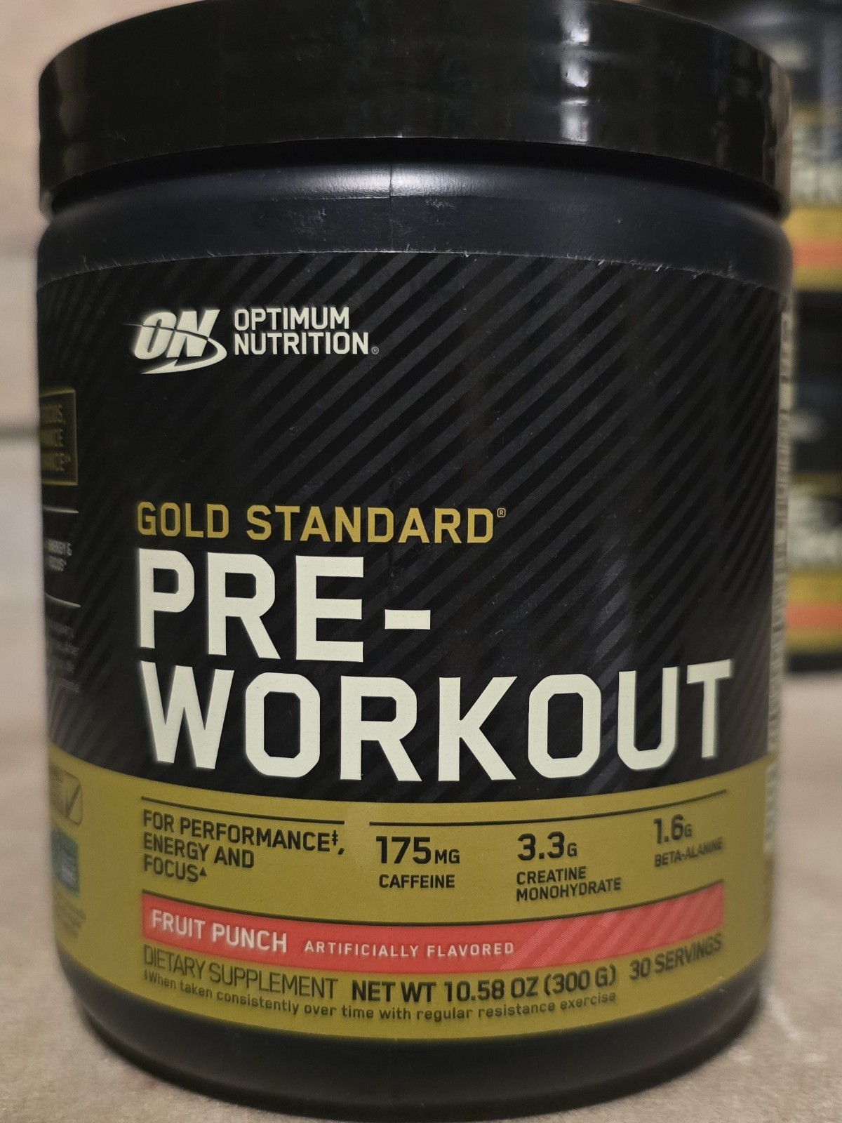SEALED 4- PACK Optimum Nutrition Gold Standard Pre-Workout Fruit Punch flavored