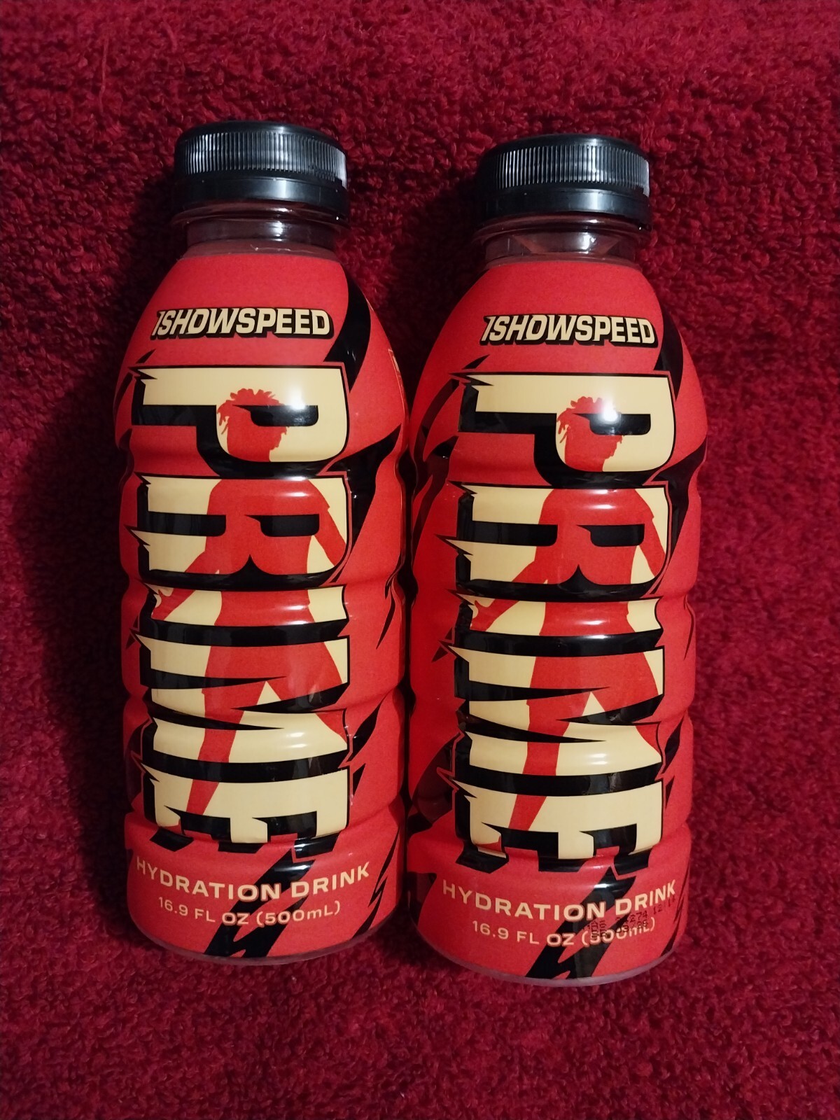 Prime Hydration Drink I ShowSpeed Dragon Fruit Acai New Sealed Limited 2 Bottles