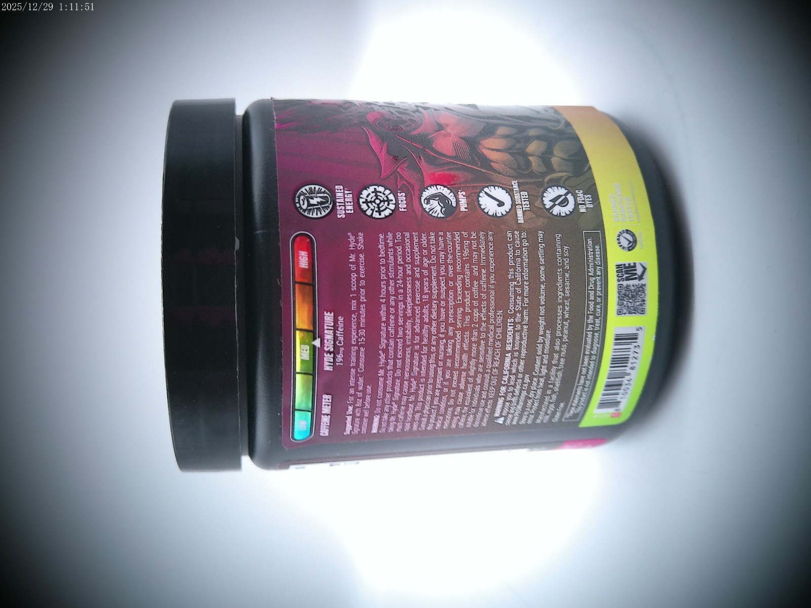Prosupps Hyde Signature Watermelon Pre Workout, 7.6 Oz., 30 Servings, Exp 10/26+